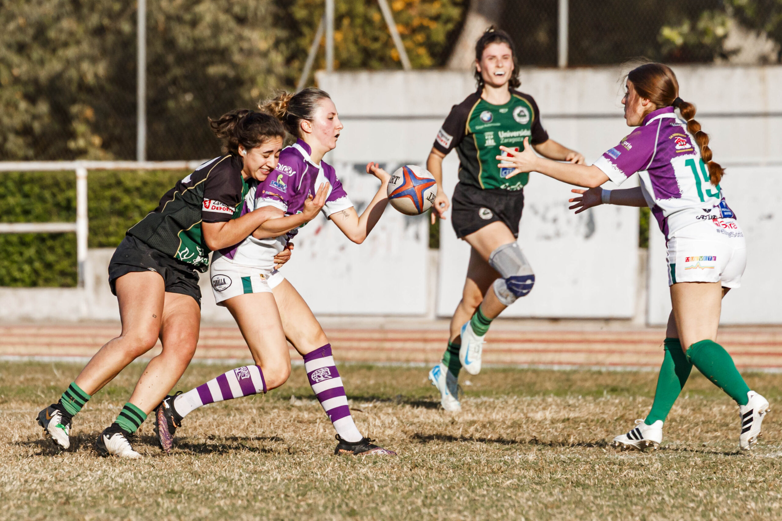 Partido de la jornada 1 de Liga Aragonesa de rugby entre el CEFA Unizar e Ingenieros Soria.