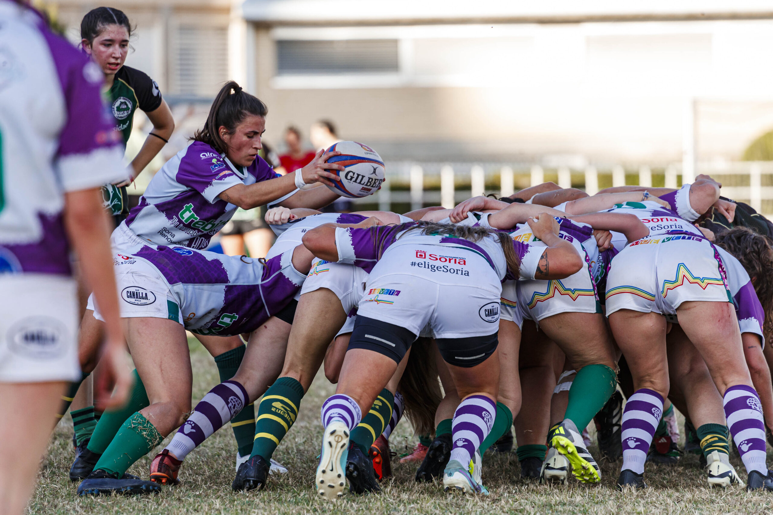 Partido de la jornada 1 de Liga Aragonesa de rugby entre el CEFA Unizar e Ingenieros Soria.