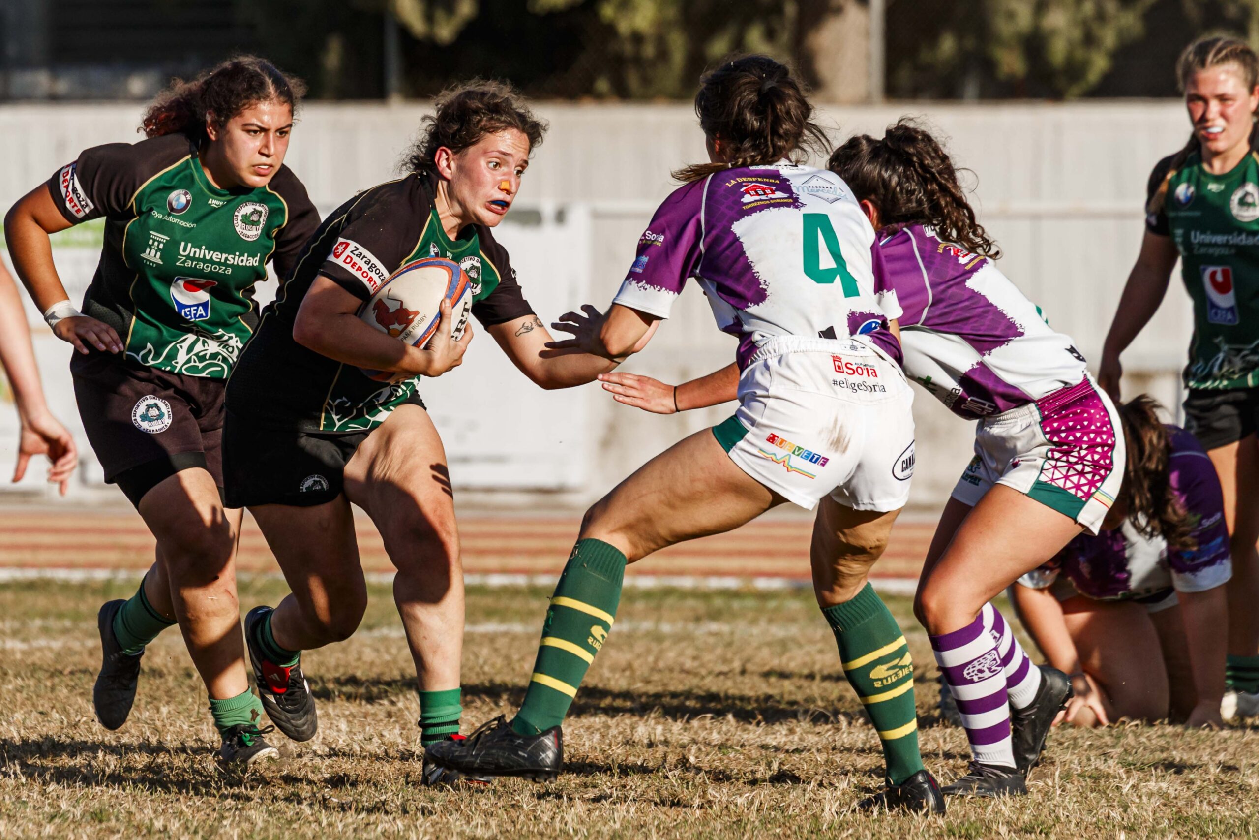 Partido de la jornada 1 de Liga Aragonesa de rugby entre el CEFA Unizar e Ingenieros Soria.