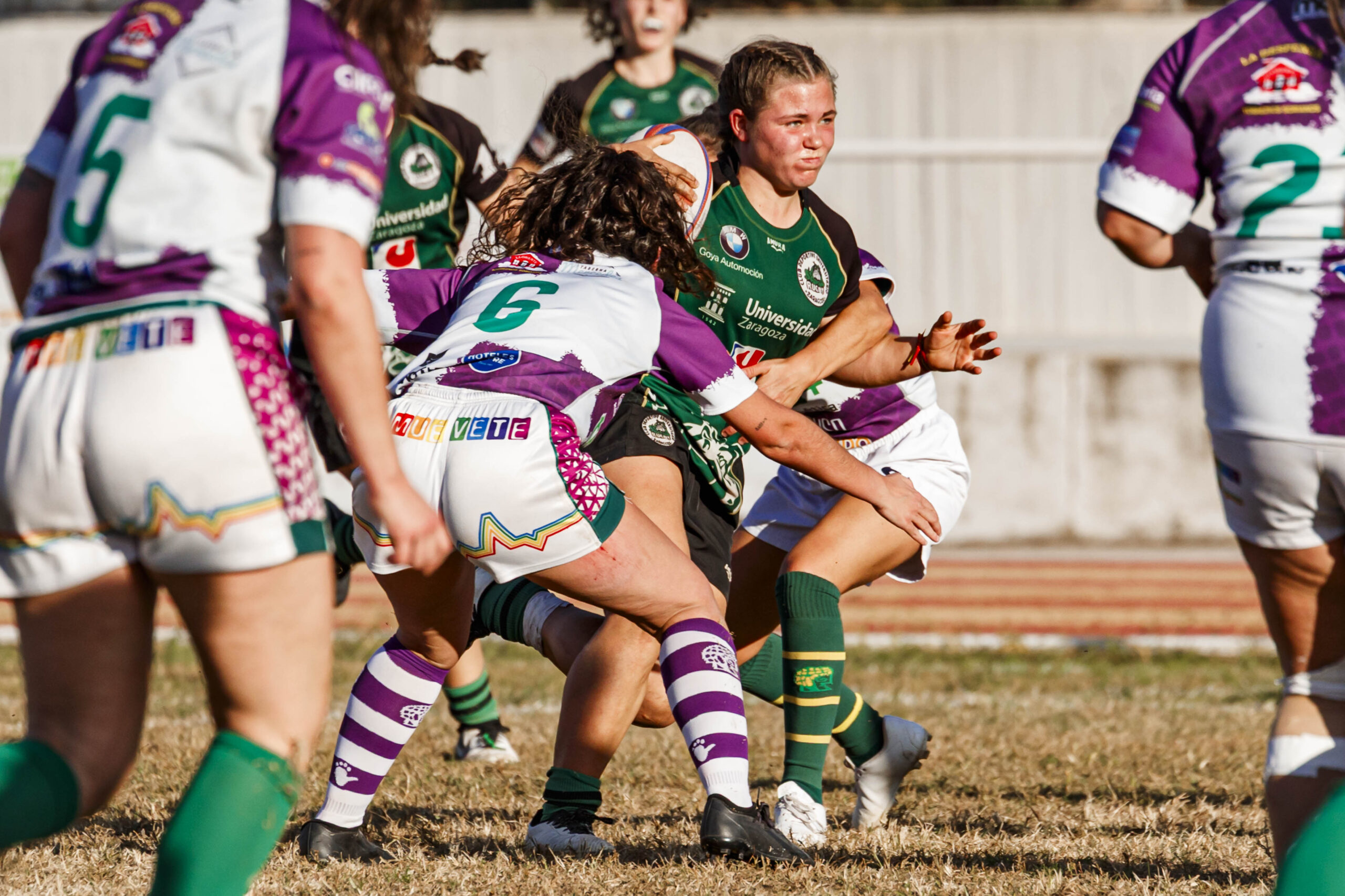 Partido de la jornada 1 de Liga Aragonesa de rugby entre el CEFA Unizar e Ingenieros Soria.
