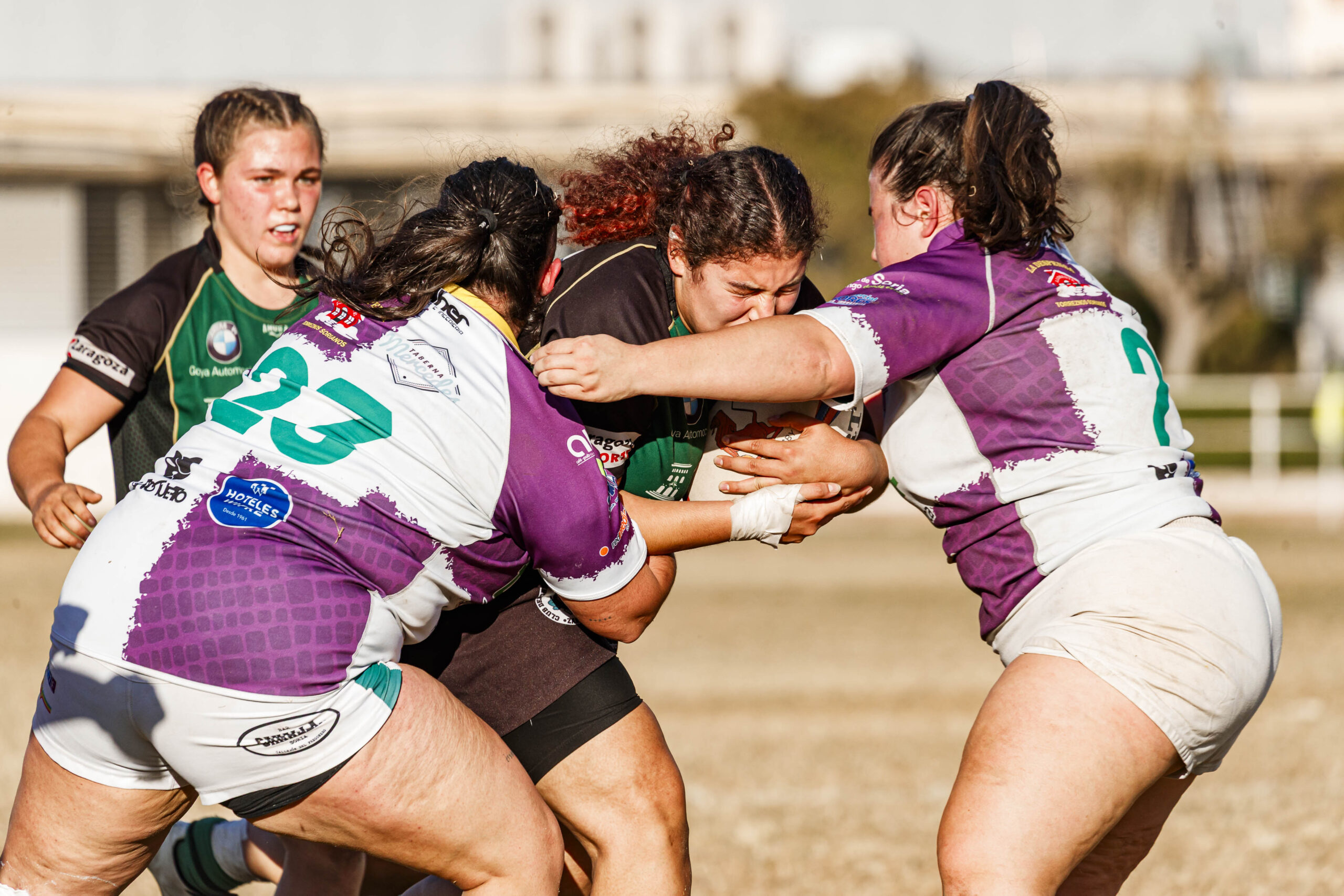 Partido de la jornada 1 de Liga Aragonesa de rugby entre el CEFA Unizar e Ingenieros Soria.