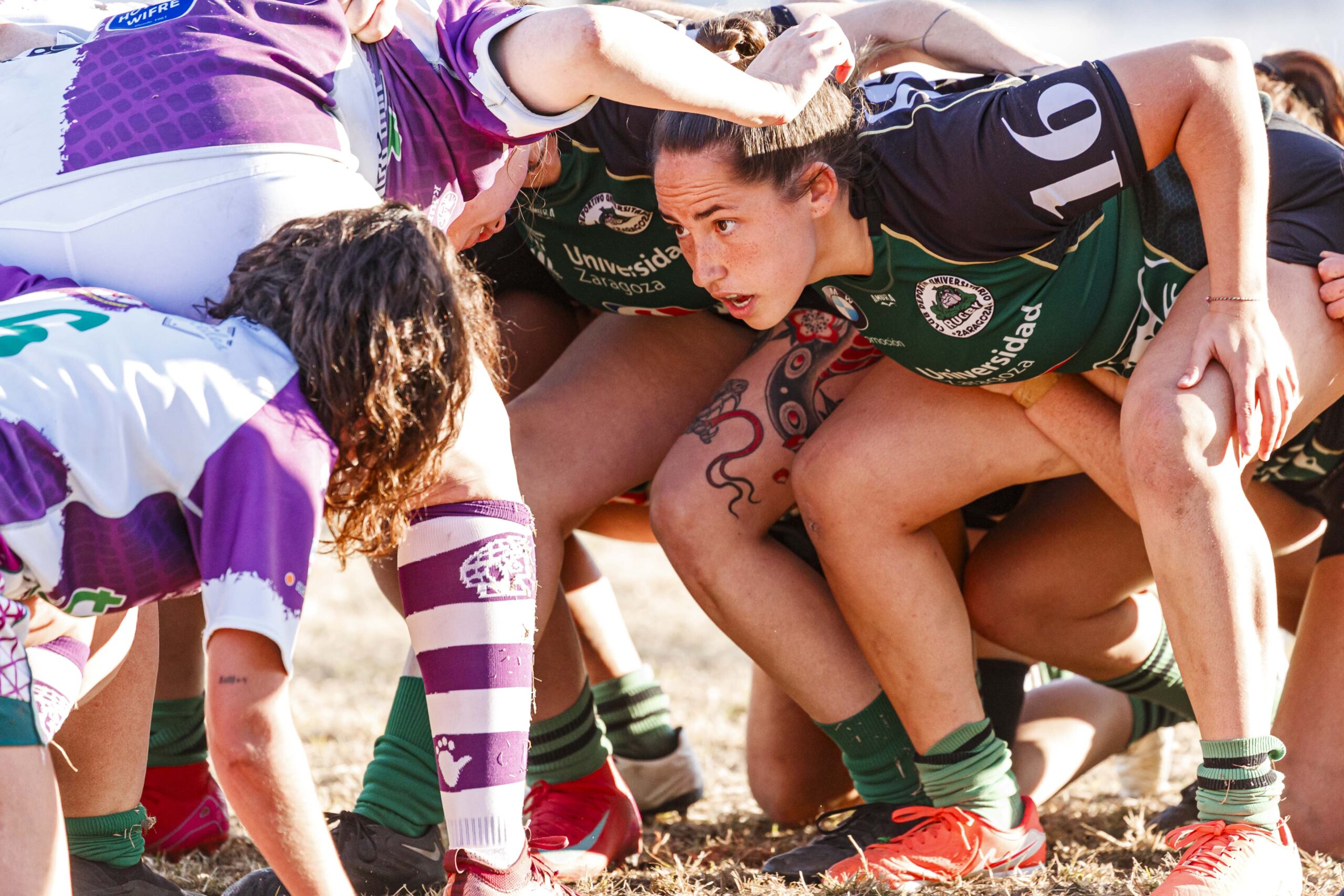 Partido de la jornada 1 de Liga Aragonesa de rugby entre el CEFA Unizar e Ingenieros Soria.