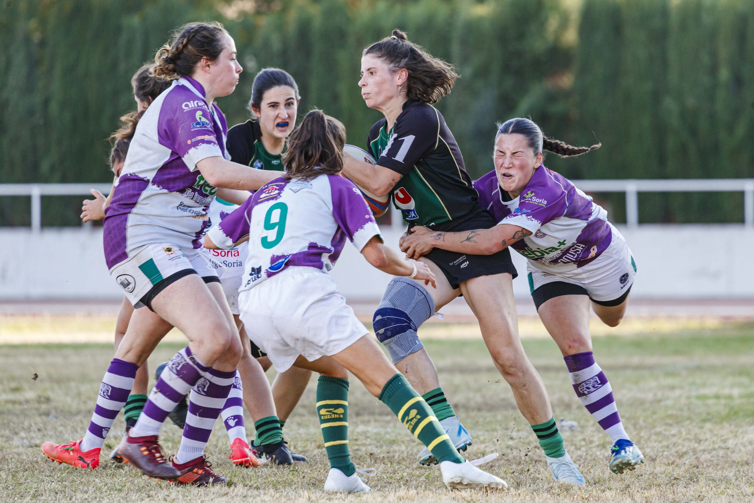 Partido de la jornada 1 de Liga Aragonesa de rugby entre el CEFA Unizar e Ingenieros Soria.