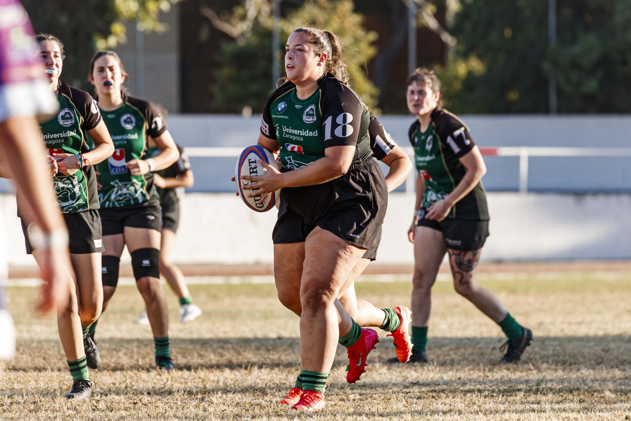 Partido de la jornada 1 de Liga Aragonesa de rugby entre el CEFA Unizar e Ingenieros Soria.
