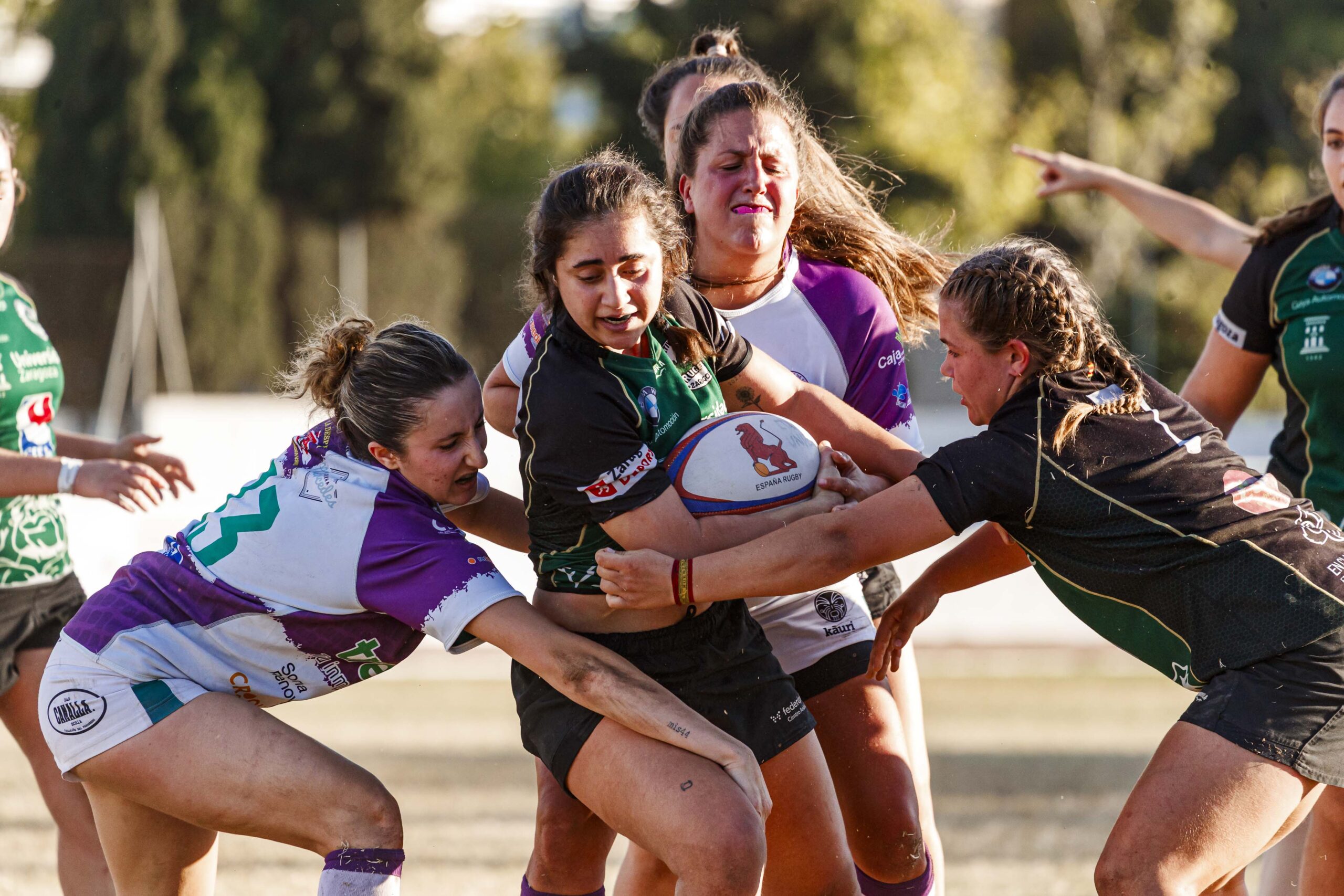 Partido de la jornada 1 de Liga Aragonesa de rugby entre el CEFA Unizar e Ingenieros Soria.