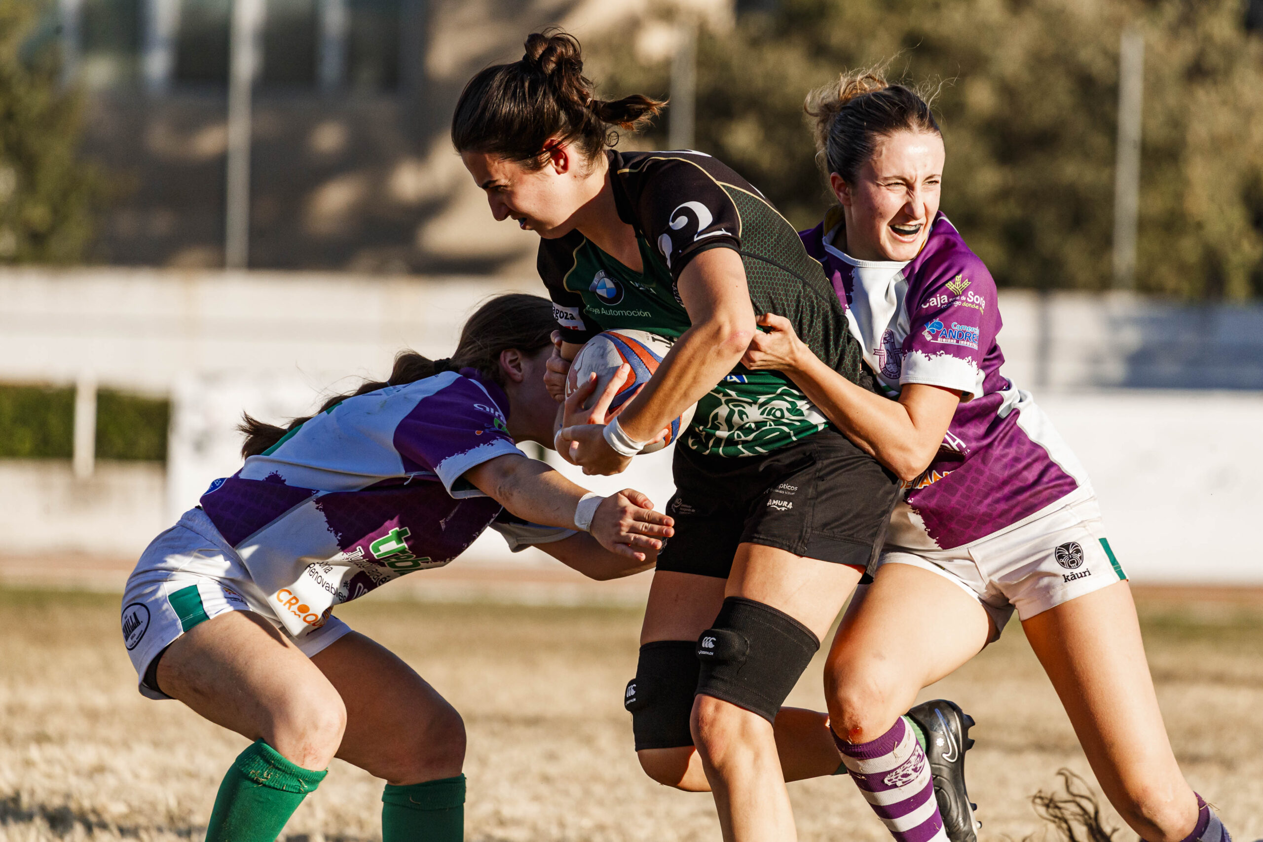 Partido de la jornada 1 de Liga Aragonesa de rugby entre el CEFA Unizar e Ingenieros Soria.