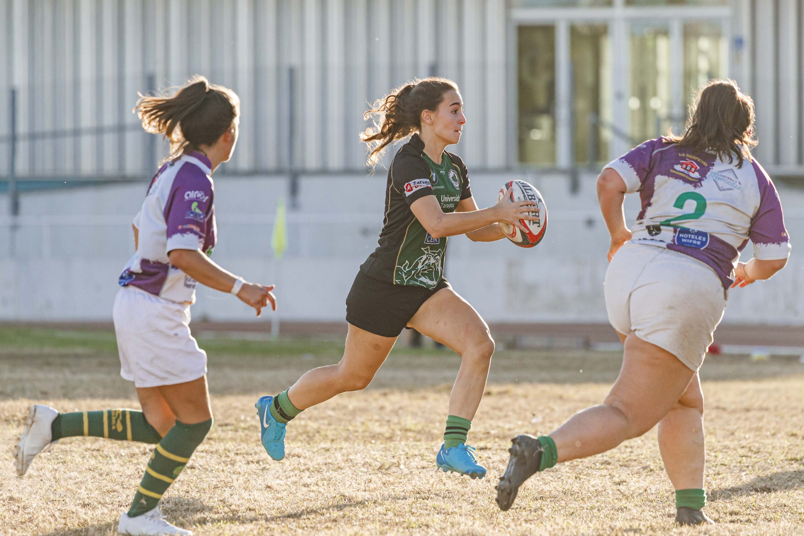 Partido de la jornada 1 de Liga Aragonesa de rugby entre el CEFA Unizar e Ingenieros Soria.
