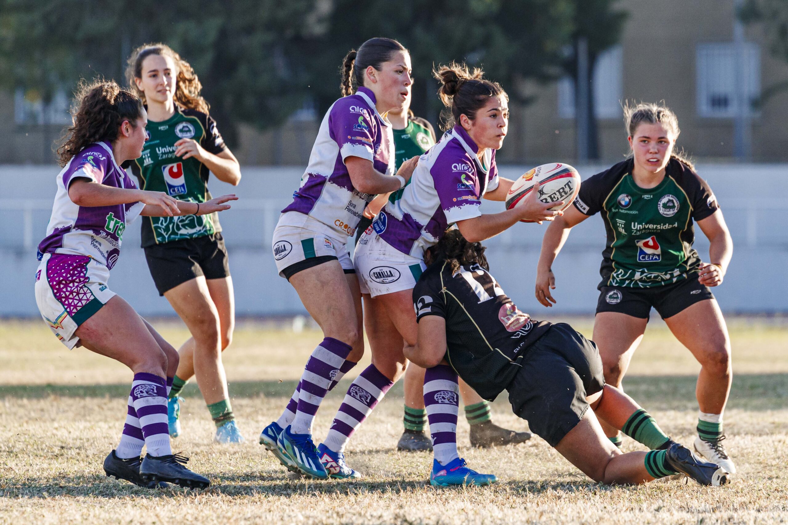Partido de la jornada 1 de Liga Aragonesa de rugby entre el CEFA Unizar e Ingenieros Soria.
