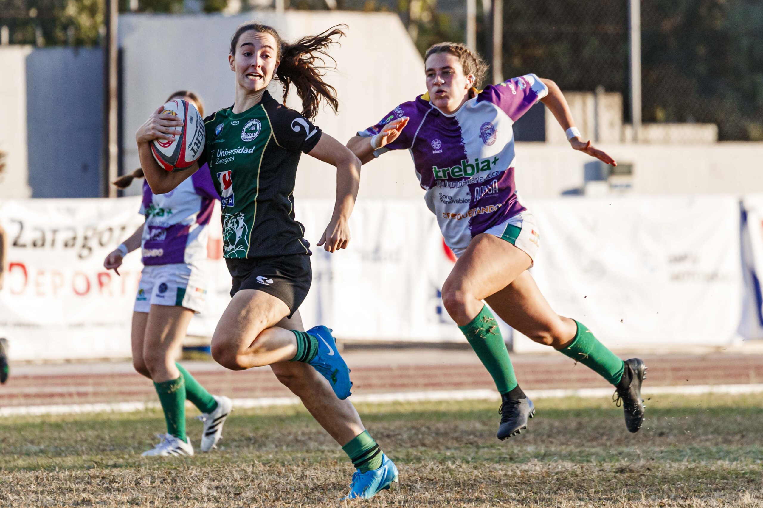 Partido de la jornada 1 de Liga Aragonesa de rugby entre el CEFA Unizar e Ingenieros Soria.