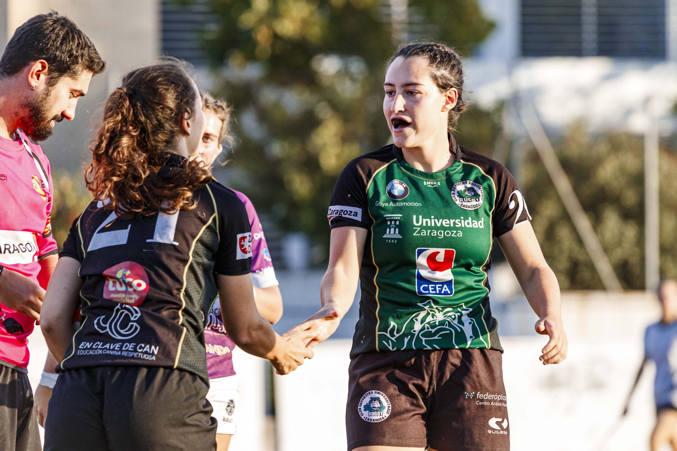 Partido de la jornada 1 de Liga Aragonesa de rugby entre el CEFA Unizar e Ingenieros Soria.