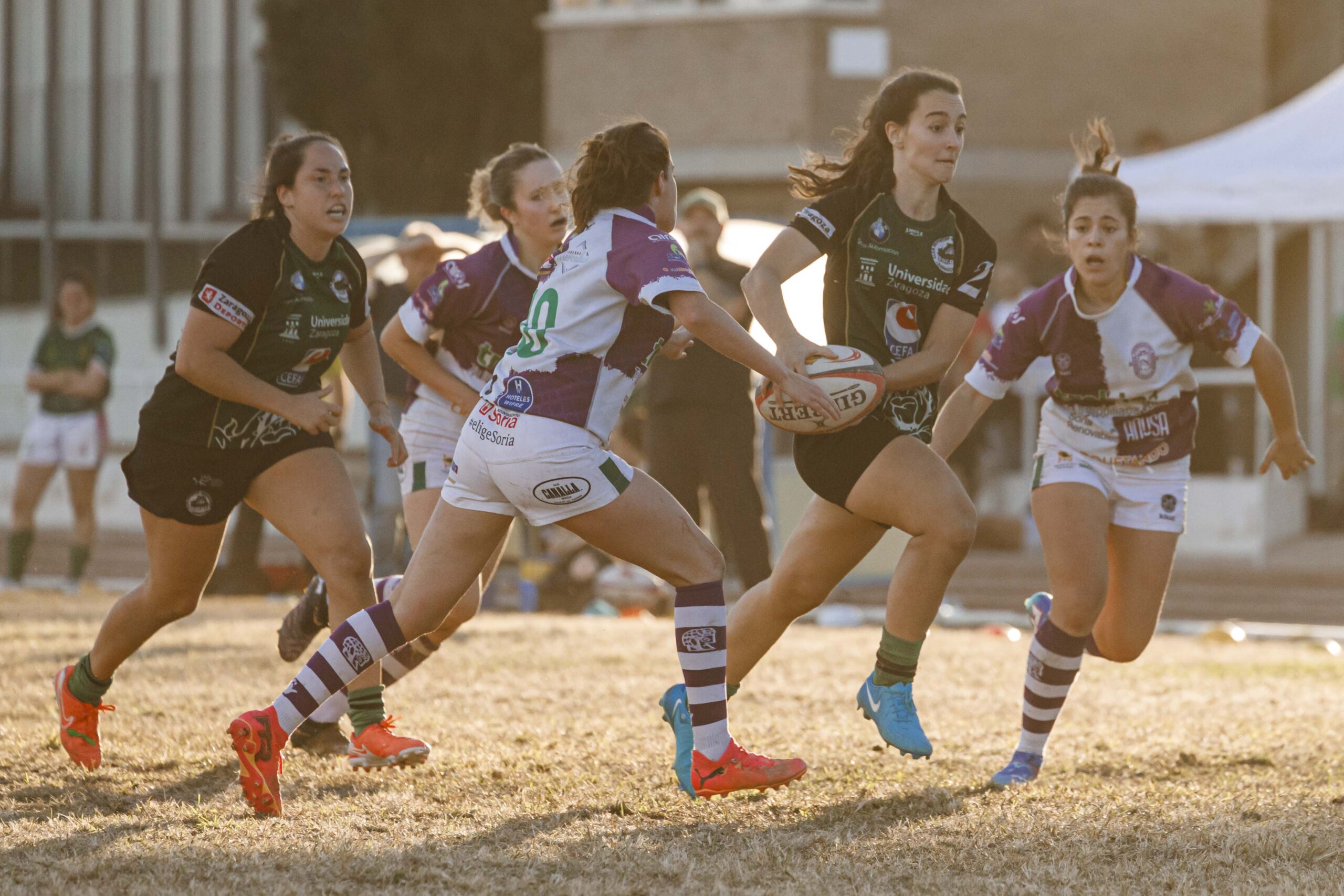 Partido de la jornada 1 de Liga Aragonesa de rugby entre el CEFA Unizar e Ingenieros Soria.