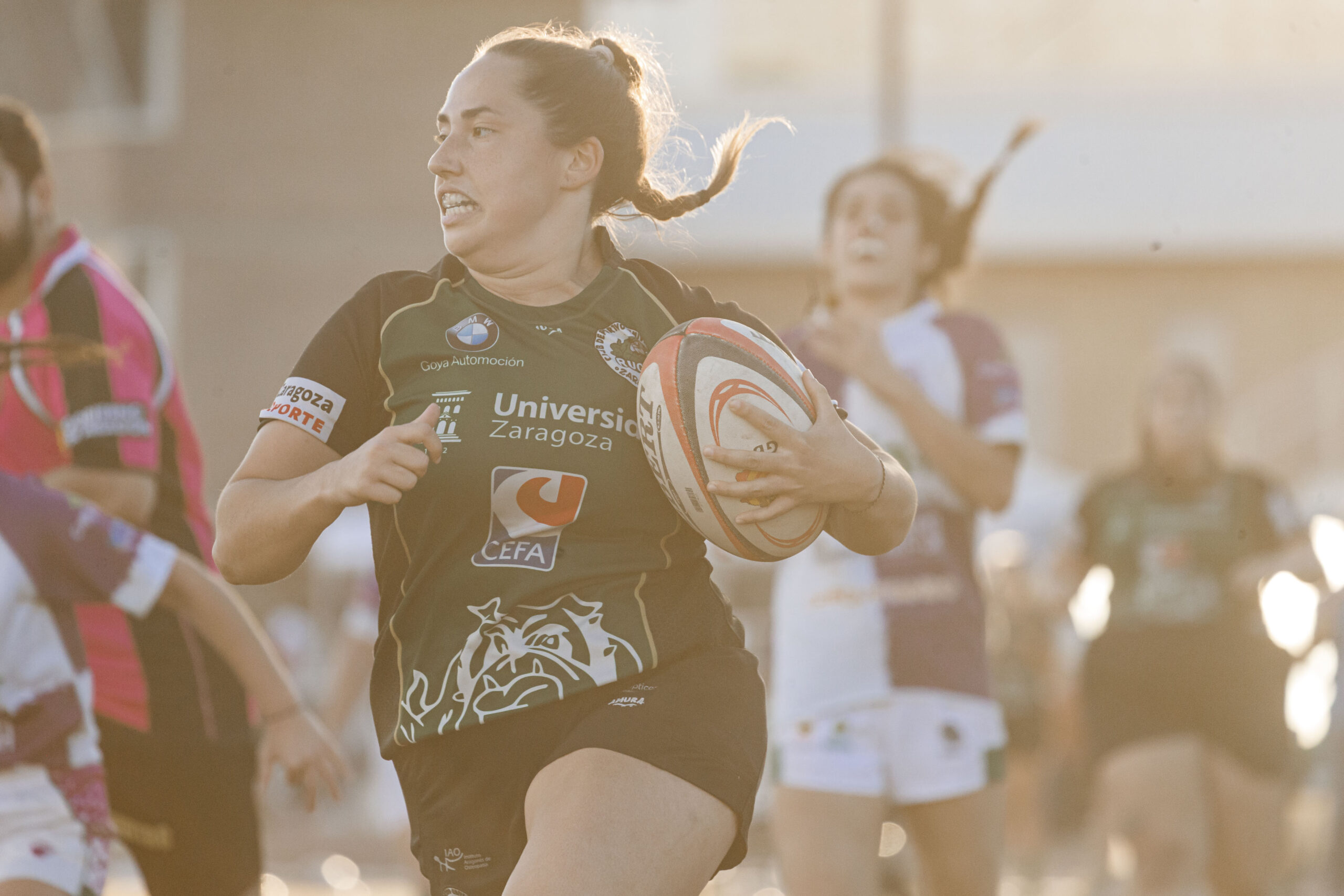 Partido de la jornada 1 de Liga Aragonesa de rugby entre el CEFA Unizar e Ingenieros Soria.