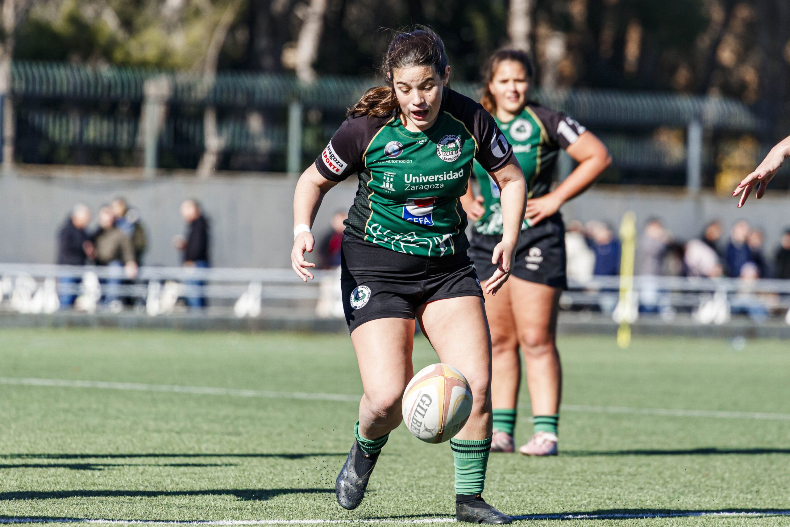 Partido de Liga Aragonesa de rugby femenino entre el Fenix y el CD Universitario Rugby Zaragoza