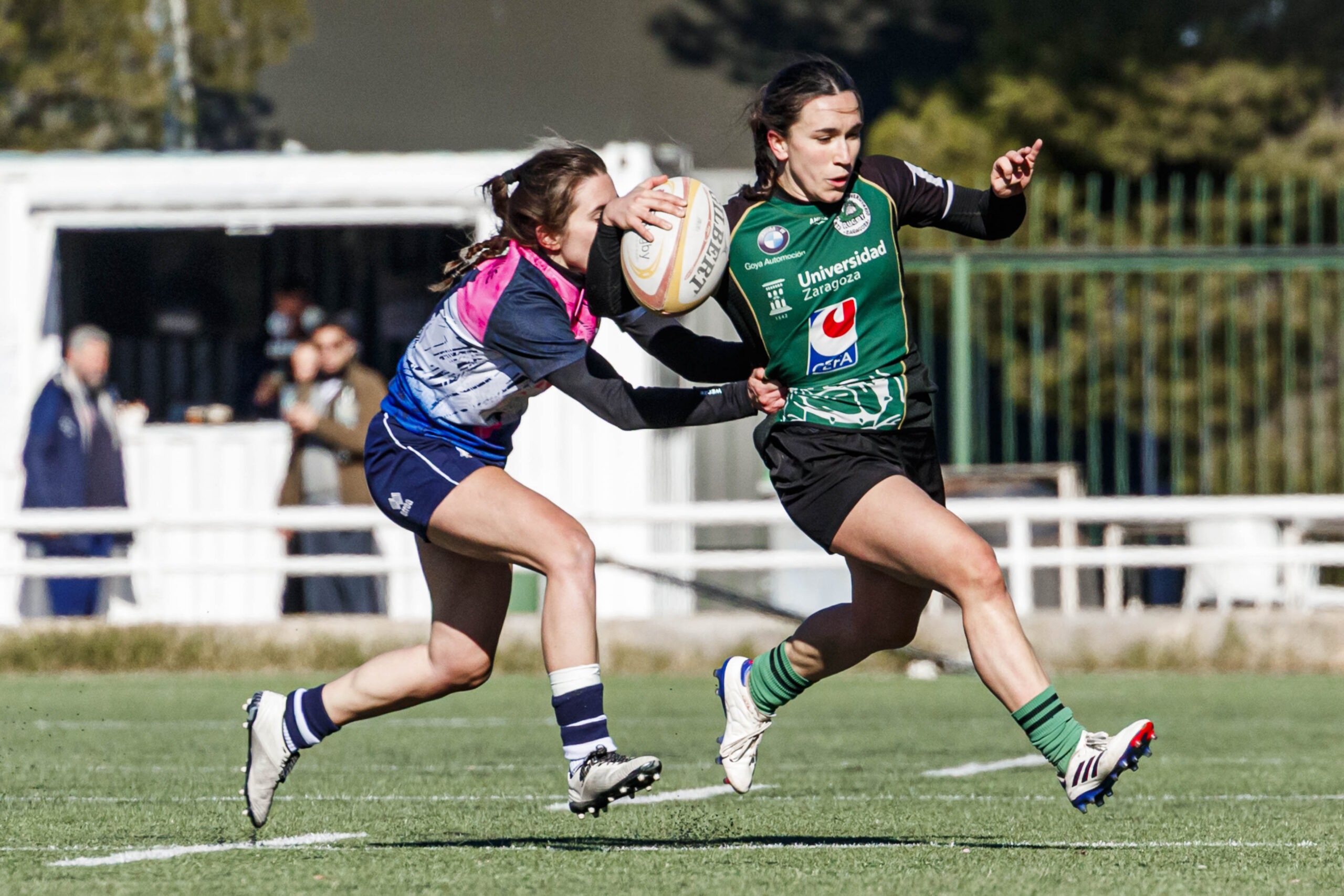 Partido de Liga Aragonesa de rugby femenino entre el Fenix y el CD Universitario Rugby Zaragoza