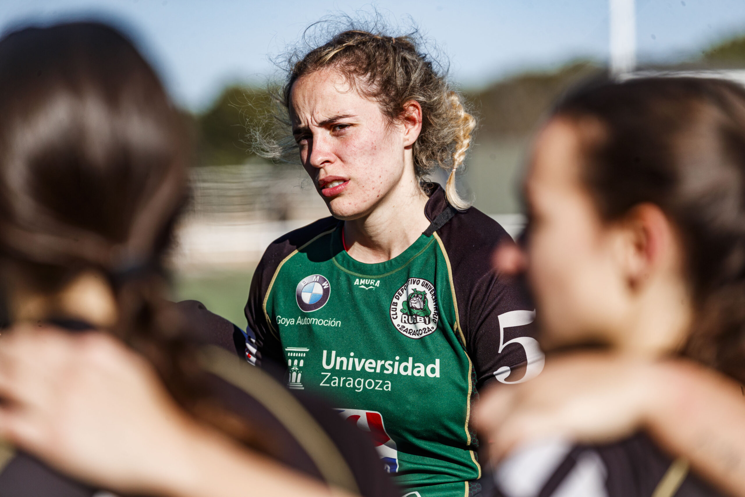 Partido de Liga Aragonesa de rugby femenino entre el Fenix y el CD Universitario Rugby Zaragoza