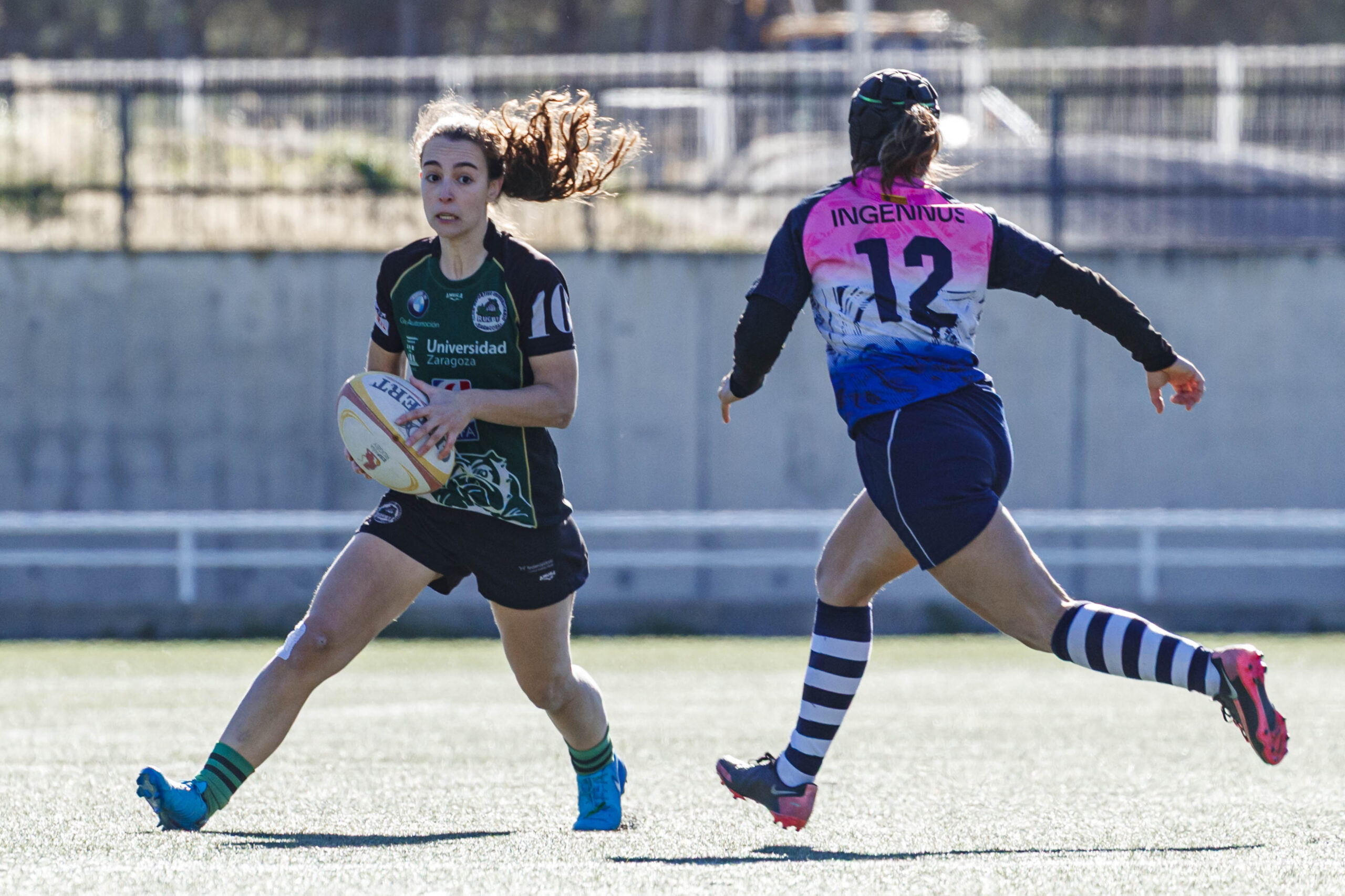 Partido de Liga Aragonesa de rugby femenino entre el Fenix y el CD Universitario Rugby Zaragoza