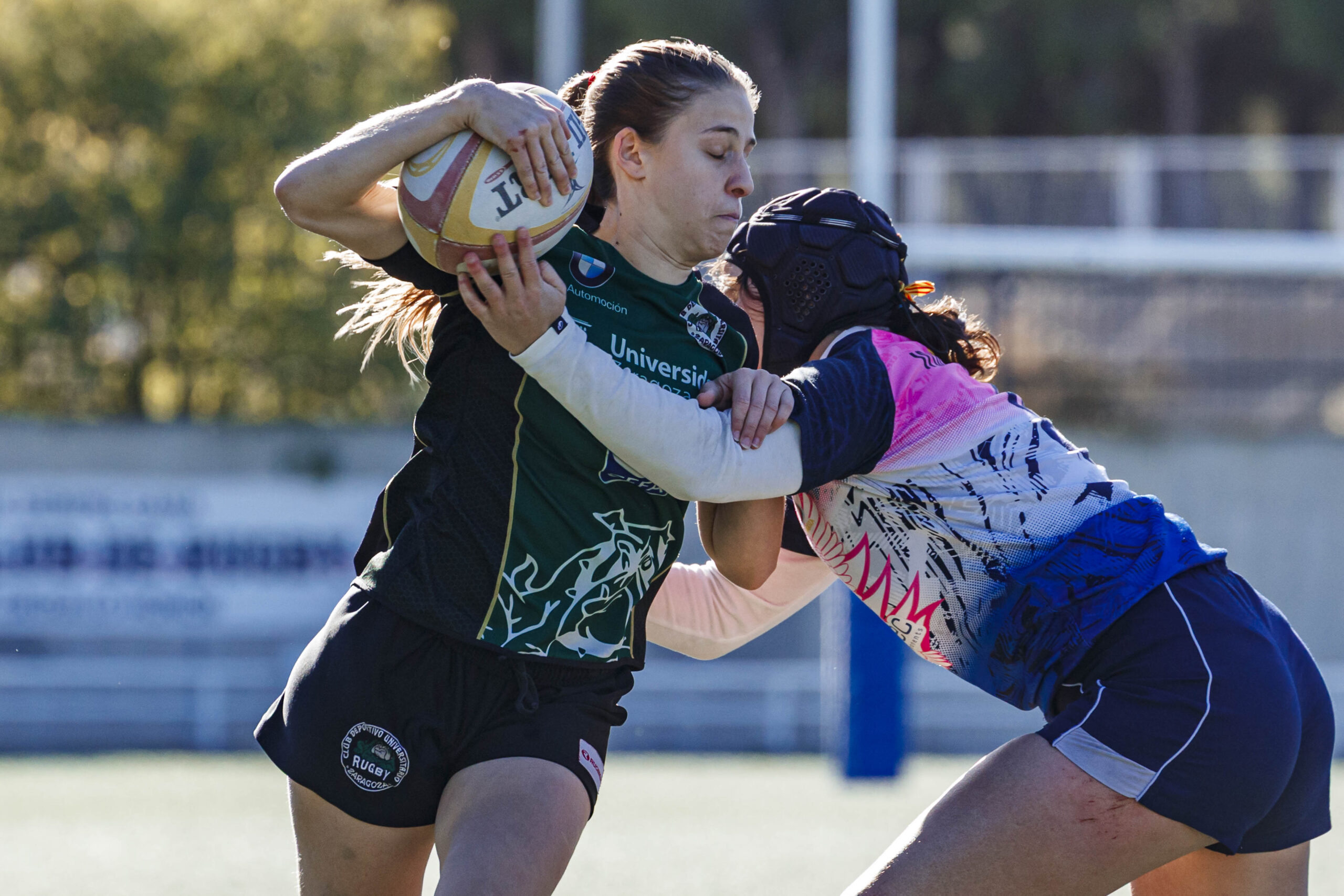 Partido de Liga Aragonesa de rugby femenino entre el Fenix y el CD Universitario Rugby Zaragoza
