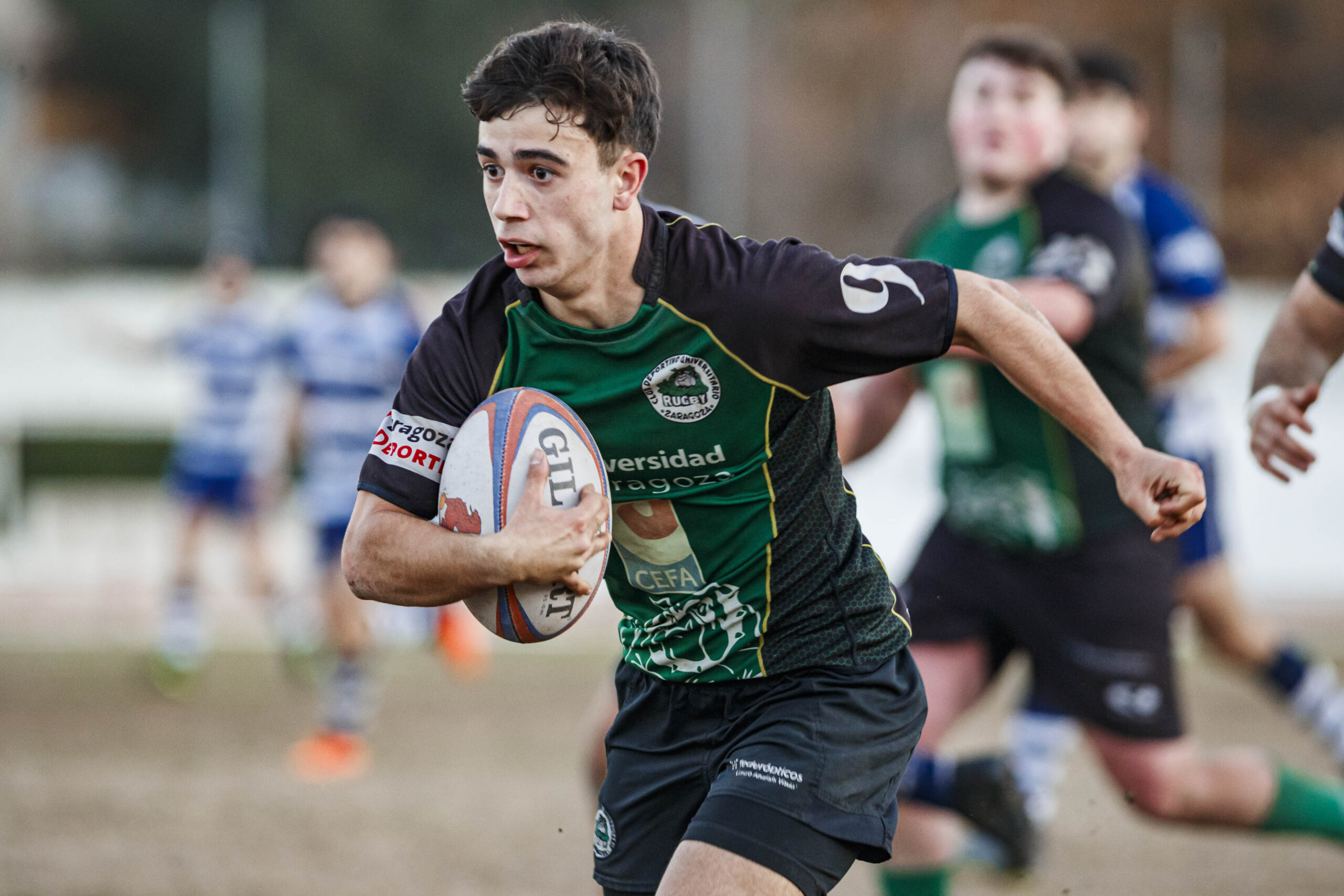Partido correspondiente a la jornada 6 de la Liga Aragonesa de rugby masculino entre el CEFA Unizar y el Ejea