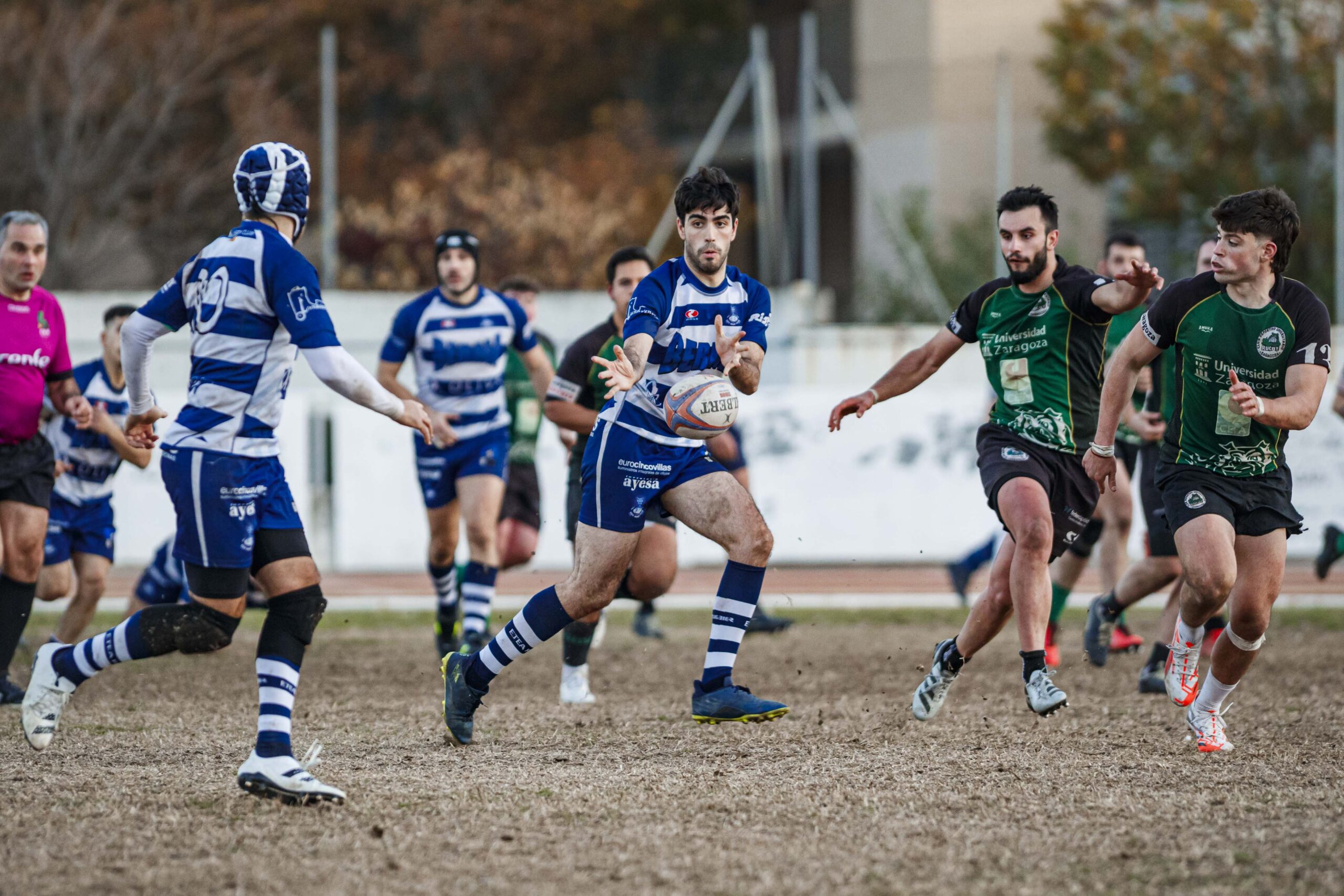 Partido correspondiente a la jornada 6 de la Liga Aragonesa de rugby masculino entre el CEFA Unizar y el Ejea