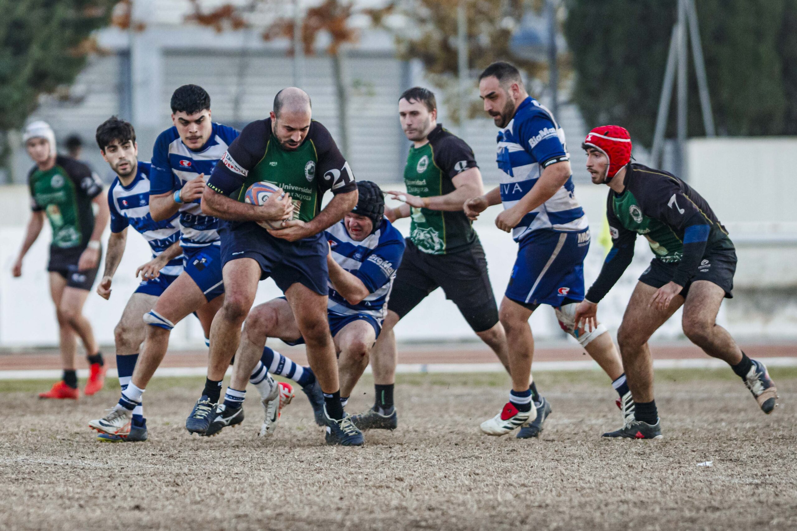 Partido correspondiente a la jornada 6 de la Liga Aragonesa de rugby masculino entre el CEFA Unizar y el Ejea