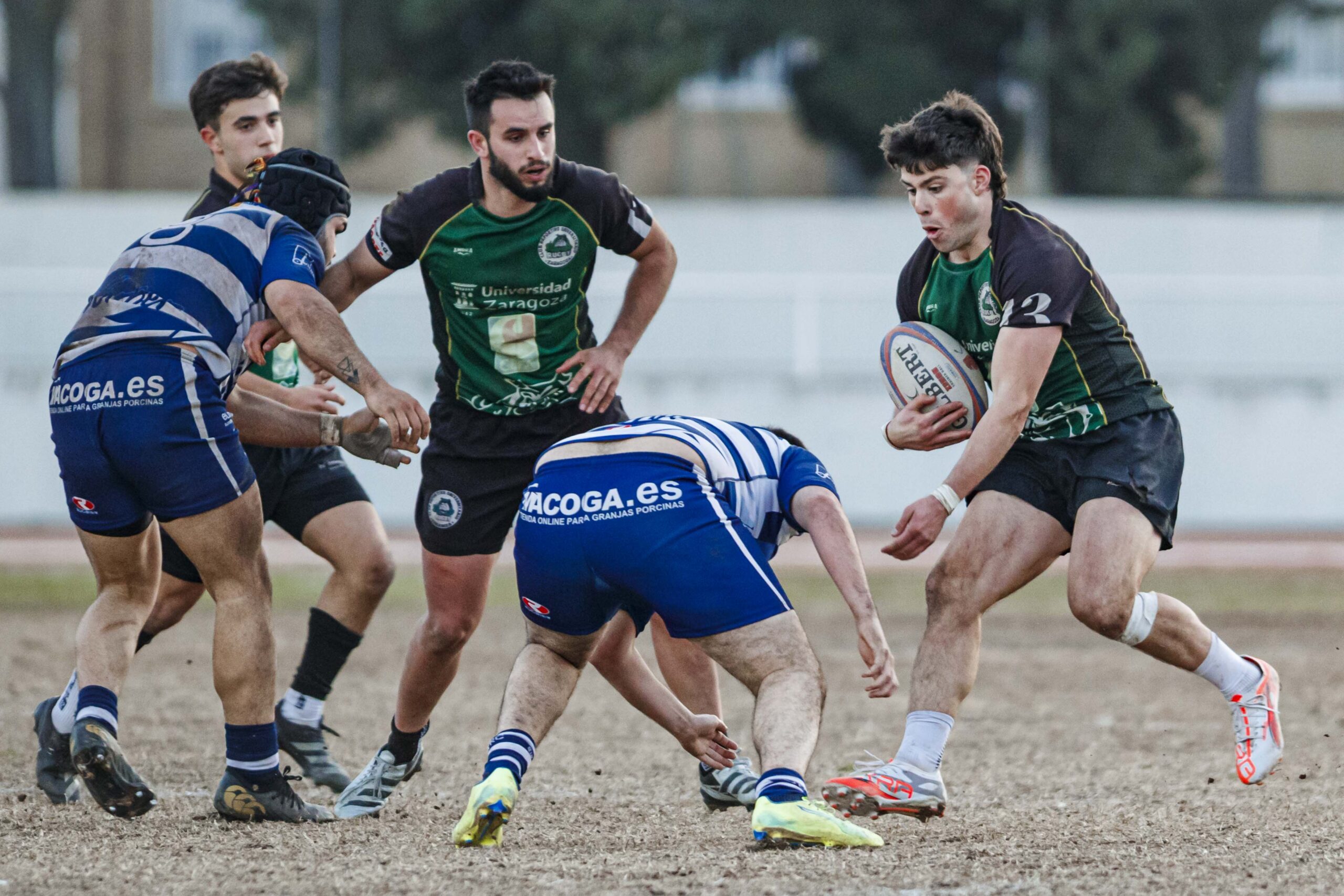 Partido correspondiente a la jornada 6 de la Liga Aragonesa de rugby masculino entre el CEFA Unizar y el Ejea