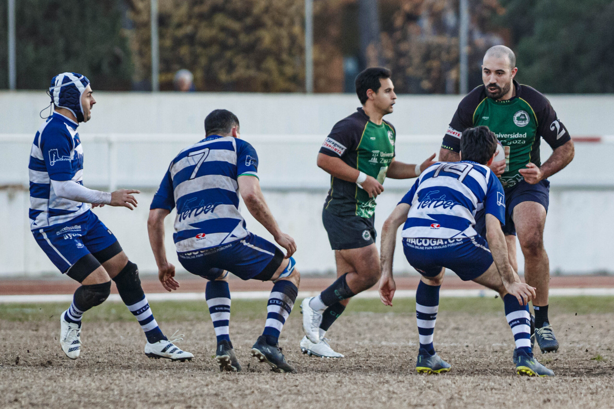 Partido correspondiente a la jornada 6 de la Liga Aragonesa de rugby masculino entre el CEFA Unizar y el Ejea