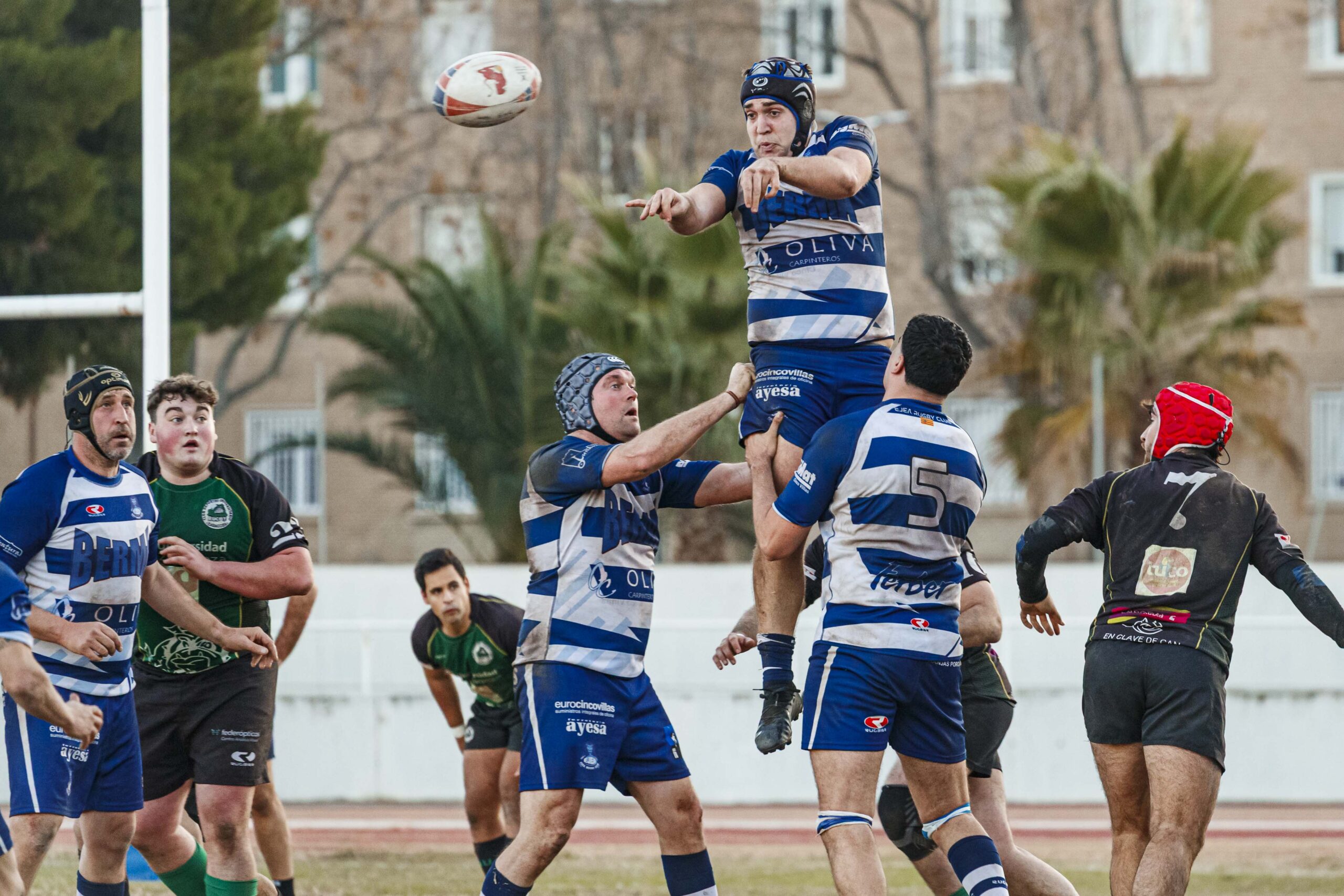 Partido correspondiente a la jornada 6 de la Liga Aragonesa de rugby masculino entre el CEFA Unizar y el Ejea