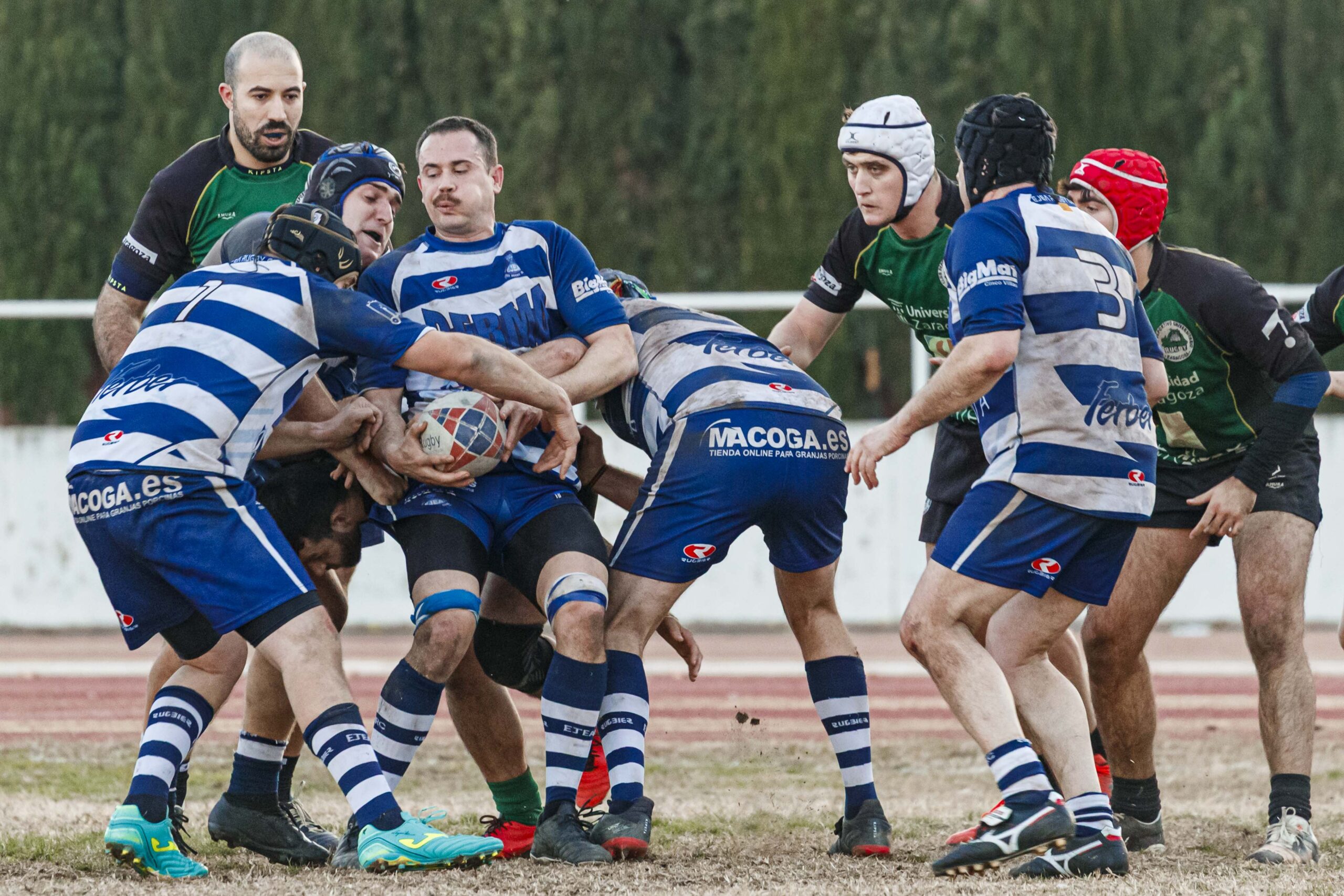 Partido correspondiente a la jornada 6 de la Liga Aragonesa de rugby masculino entre el CEFA Unizar y el Ejea