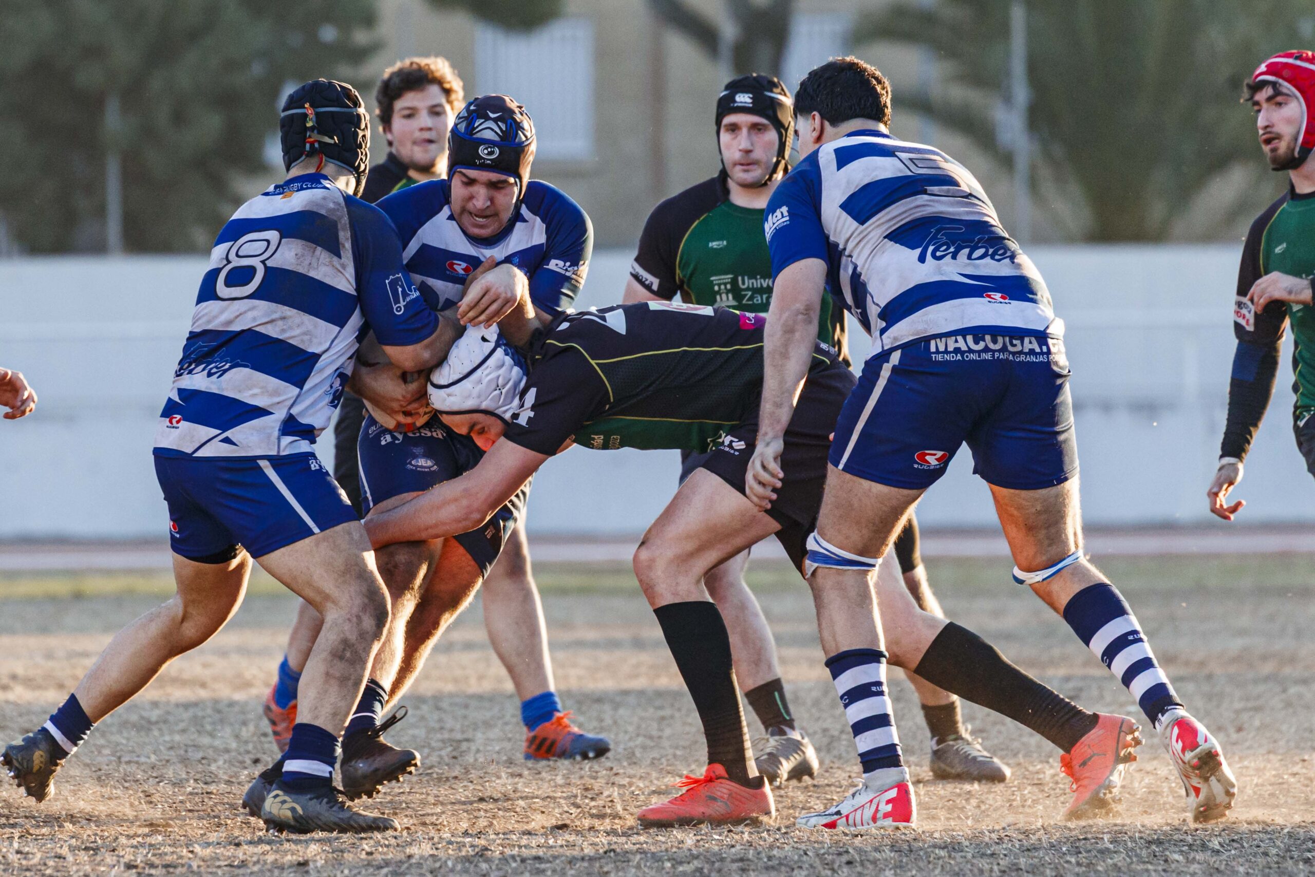 Partido correspondiente a la jornada 6 de la Liga Aragonesa de rugby masculino entre el CEFA Unizar y el Ejea