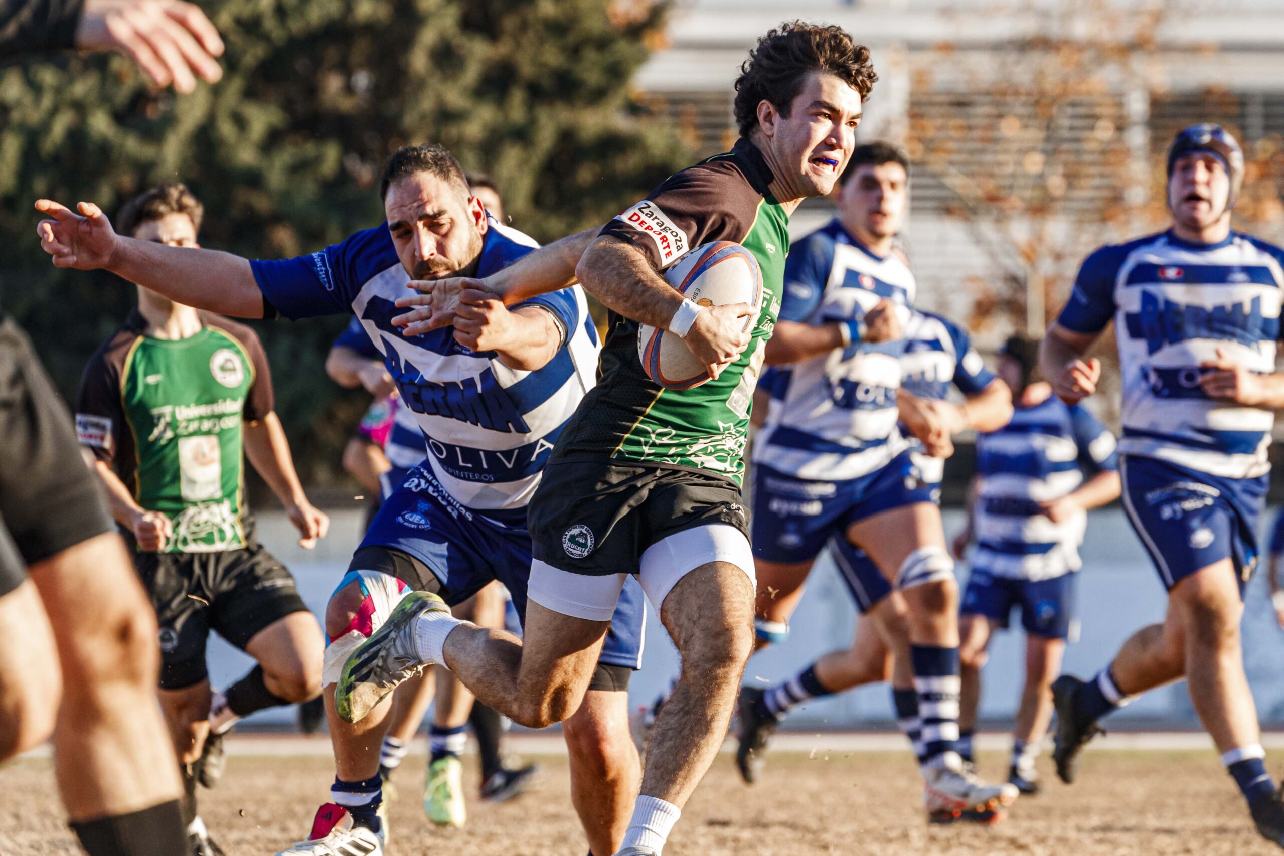 Partido correspondiente a la jornada 6 de la Liga Aragonesa de rugby masculino entre el CEFA Unizar y el Ejea