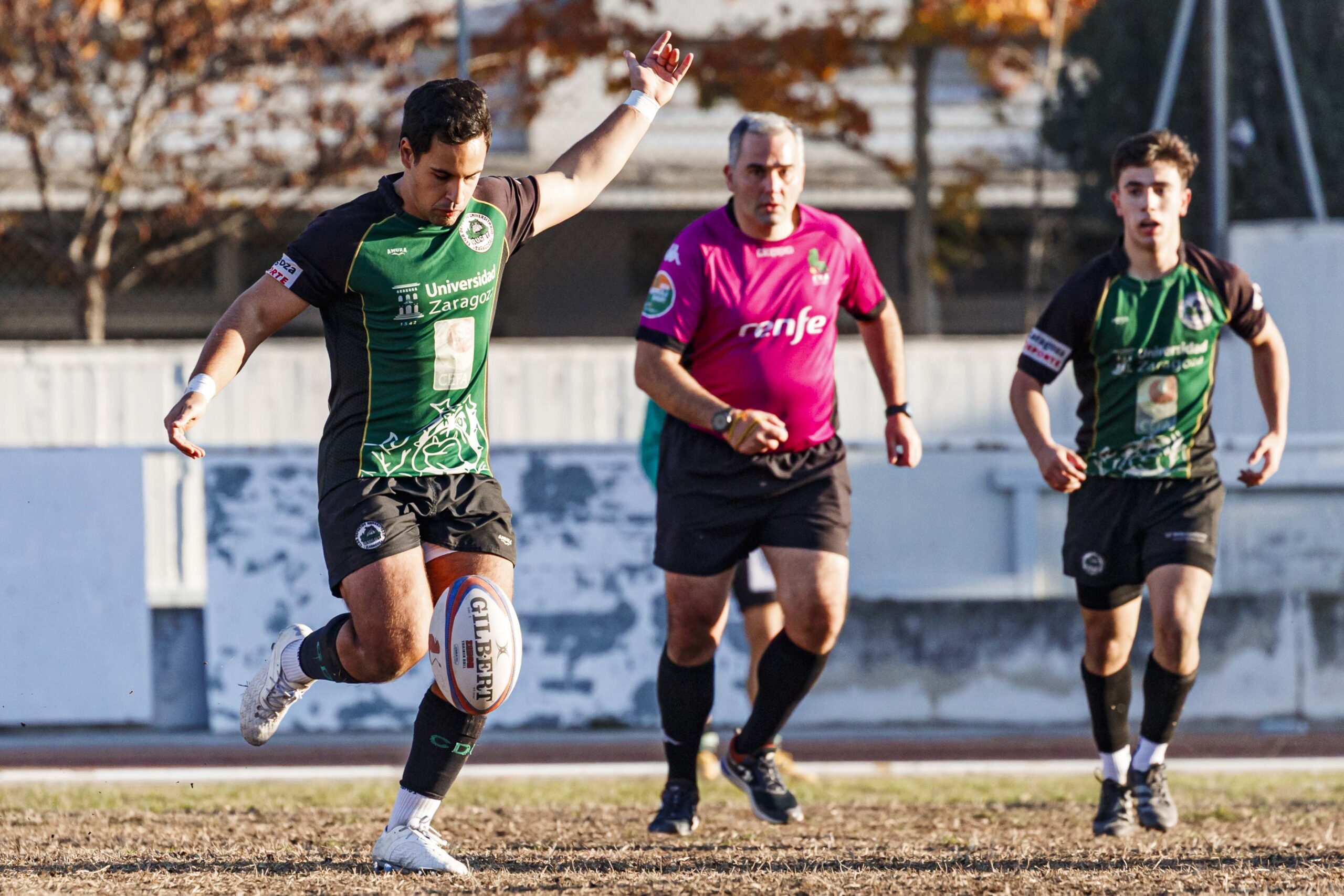Partido correspondiente a la jornada 6 de la Liga Aragonesa de rugby masculino entre el CEFA Unizar y el Ejea