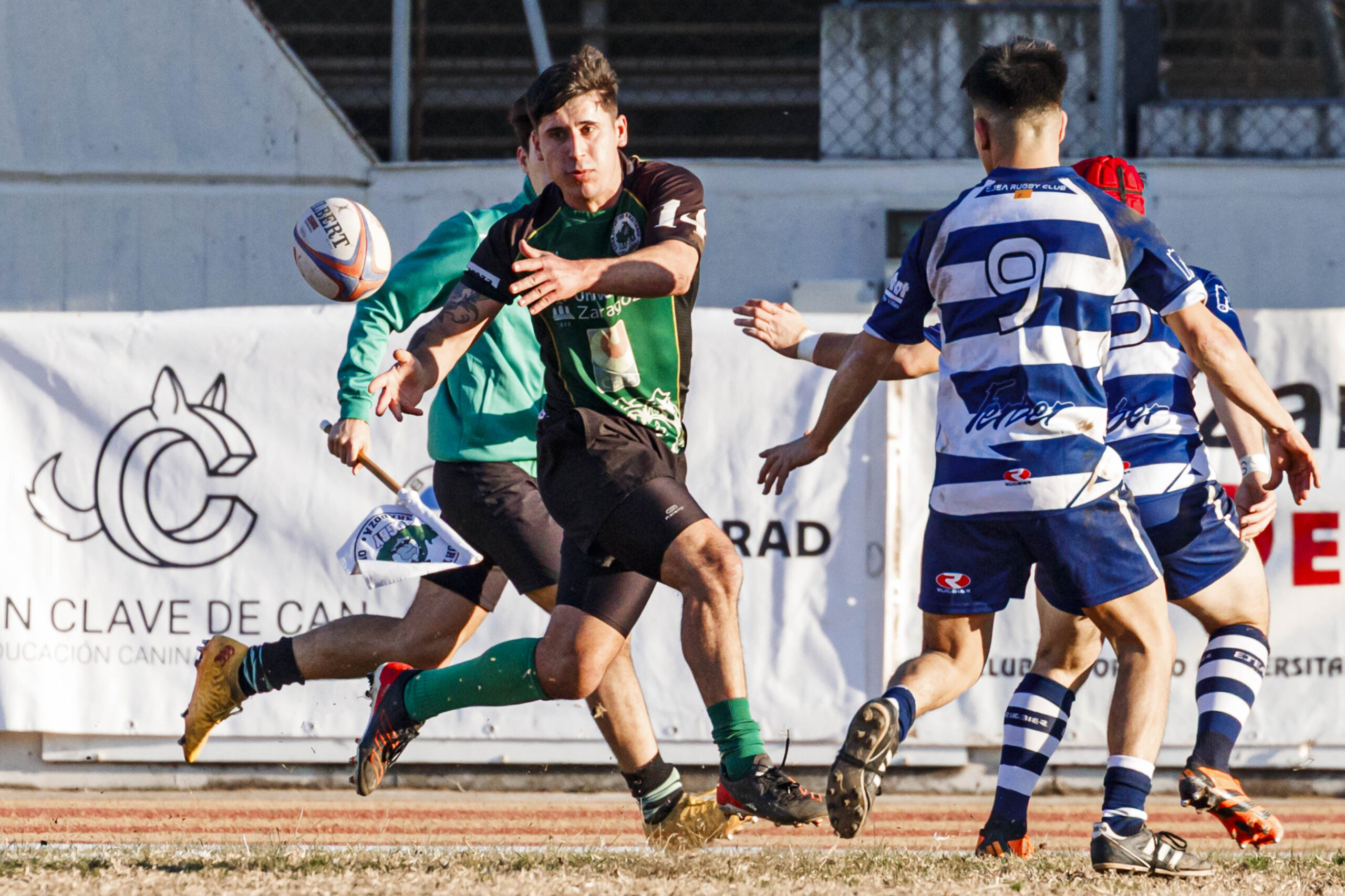 Partido correspondiente a la jornada 6 de la Liga Aragonesa de rugby masculino entre el CEFA Unizar y el Ejea