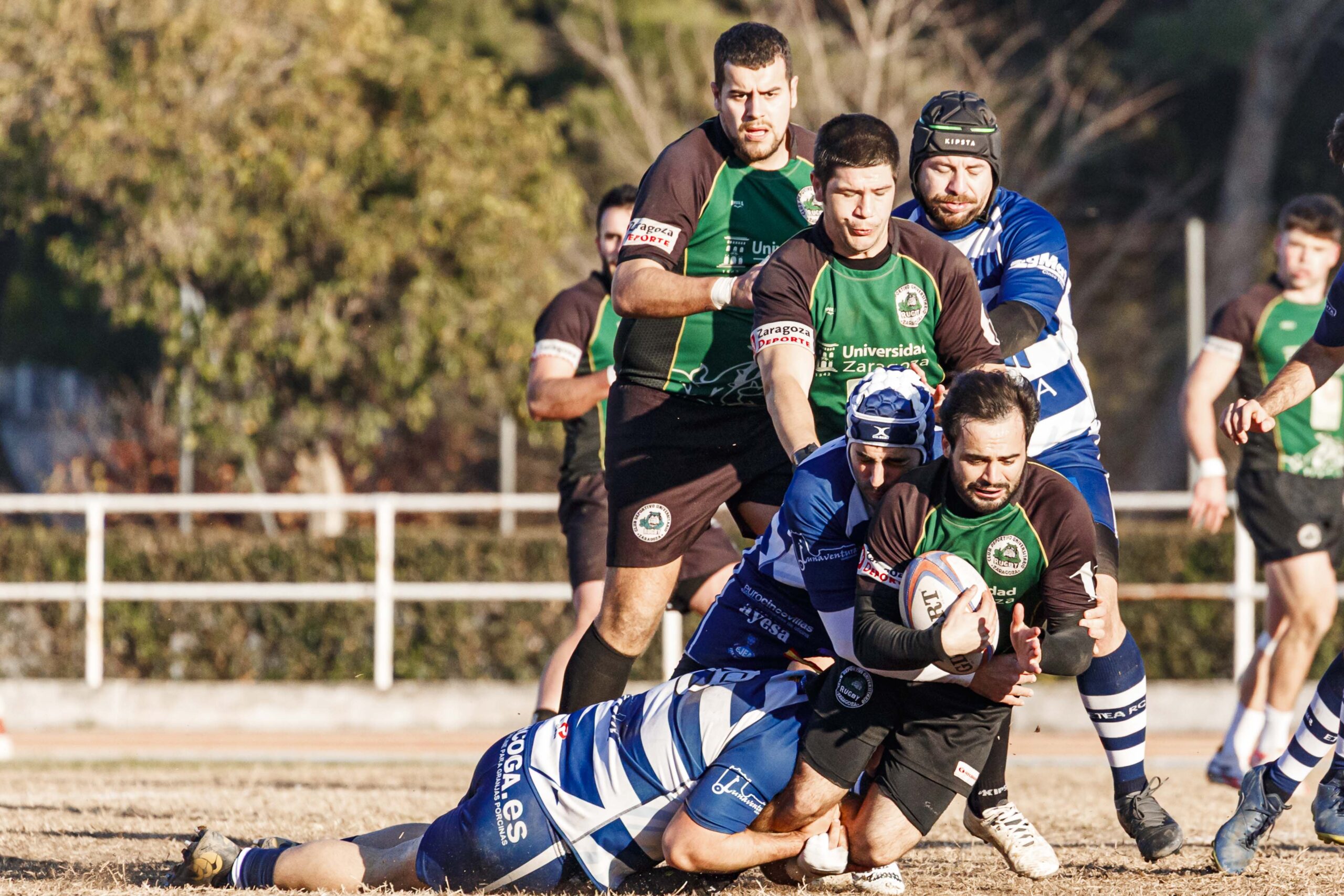Partido correspondiente a la jornada 6 de la Liga Aragonesa de rugby masculino entre el CEFA Unizar y el Ejea