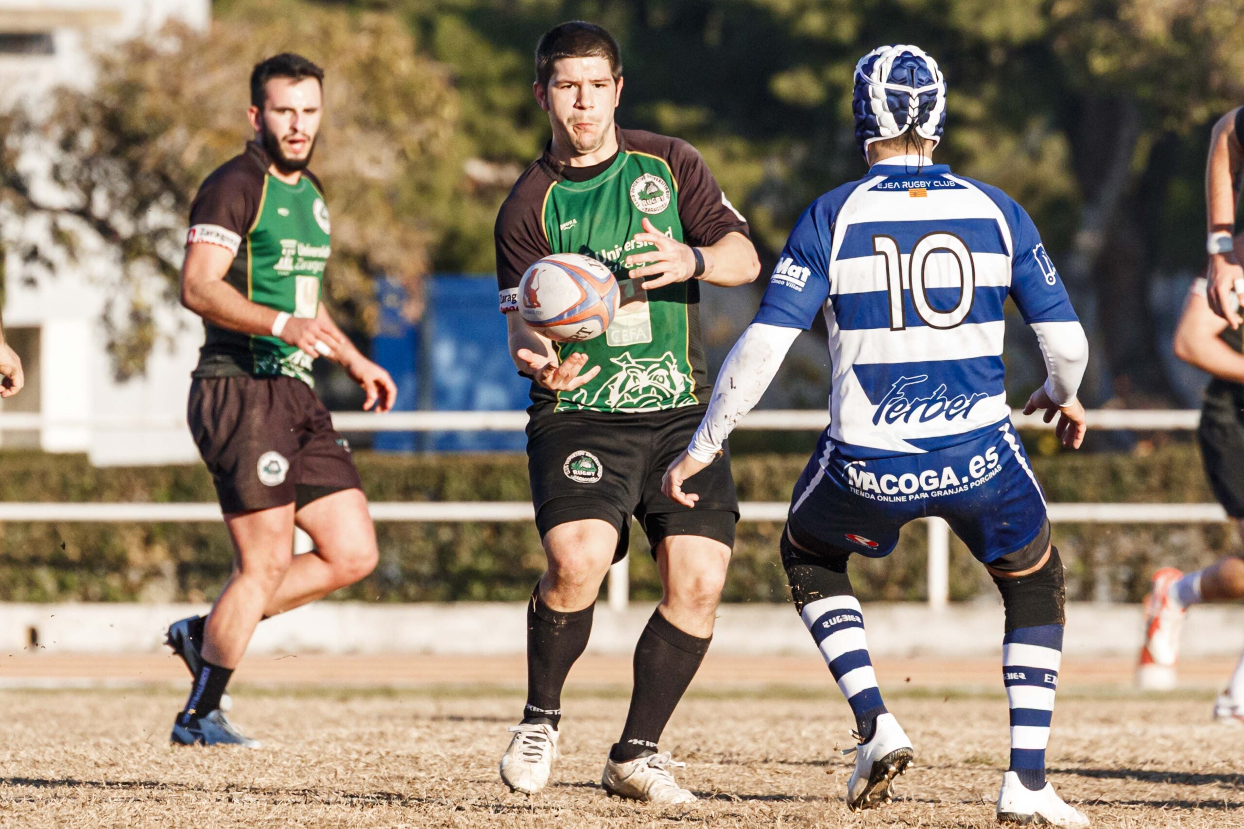Partido correspondiente a la jornada 6 de la Liga Aragonesa de rugby masculino entre el CEFA Unizar y el Ejea