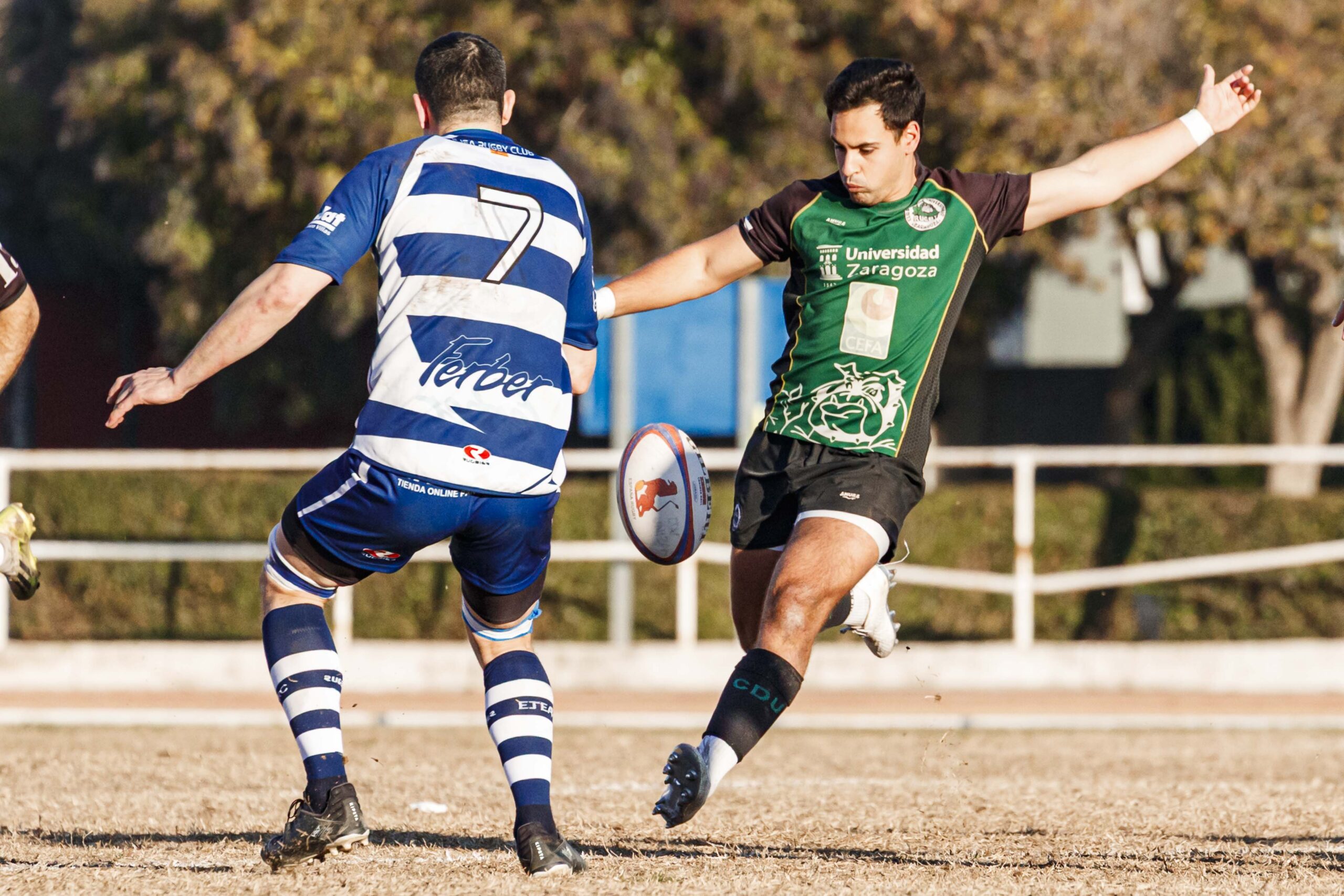 Partido correspondiente a la jornada 6 de la Liga Aragonesa de rugby masculino entre el CEFA Unizar y el Ejea