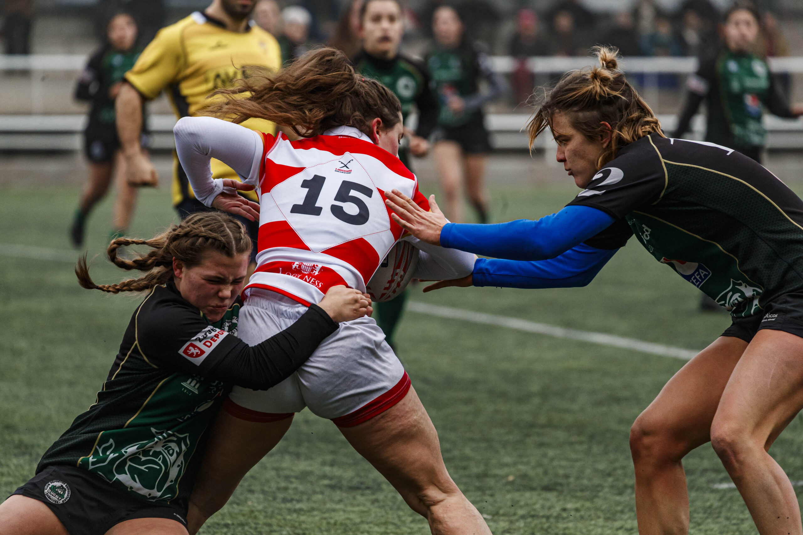 Imágenes correspondientes al partido de la joranda 3 de la Liga autonómica aragonesa de rugby femenino entre el Íbero CR y el CEFA Unizar.