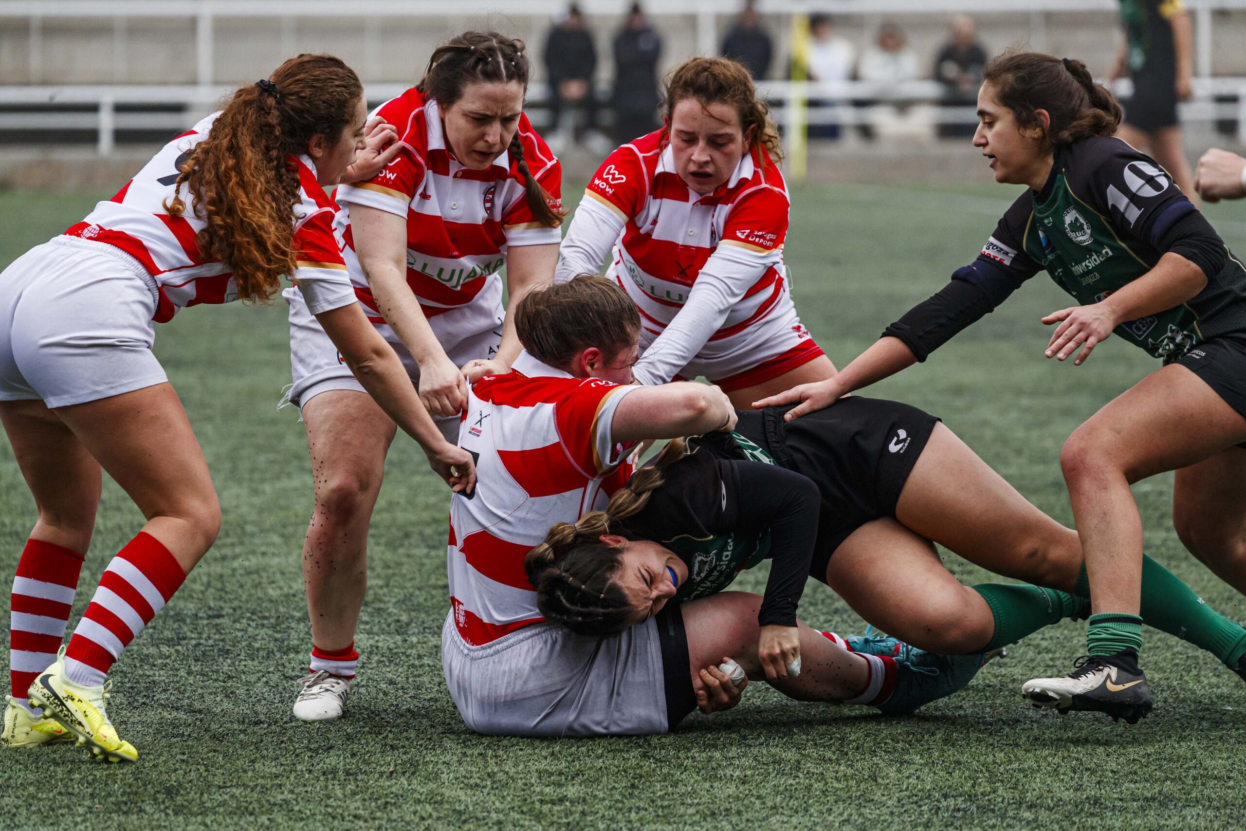 Imágenes correspondientes al partido de la joranda 3 de la Liga autonómica aragonesa de rugby femenino entre el Íbero CR y el CEFA Unizar.