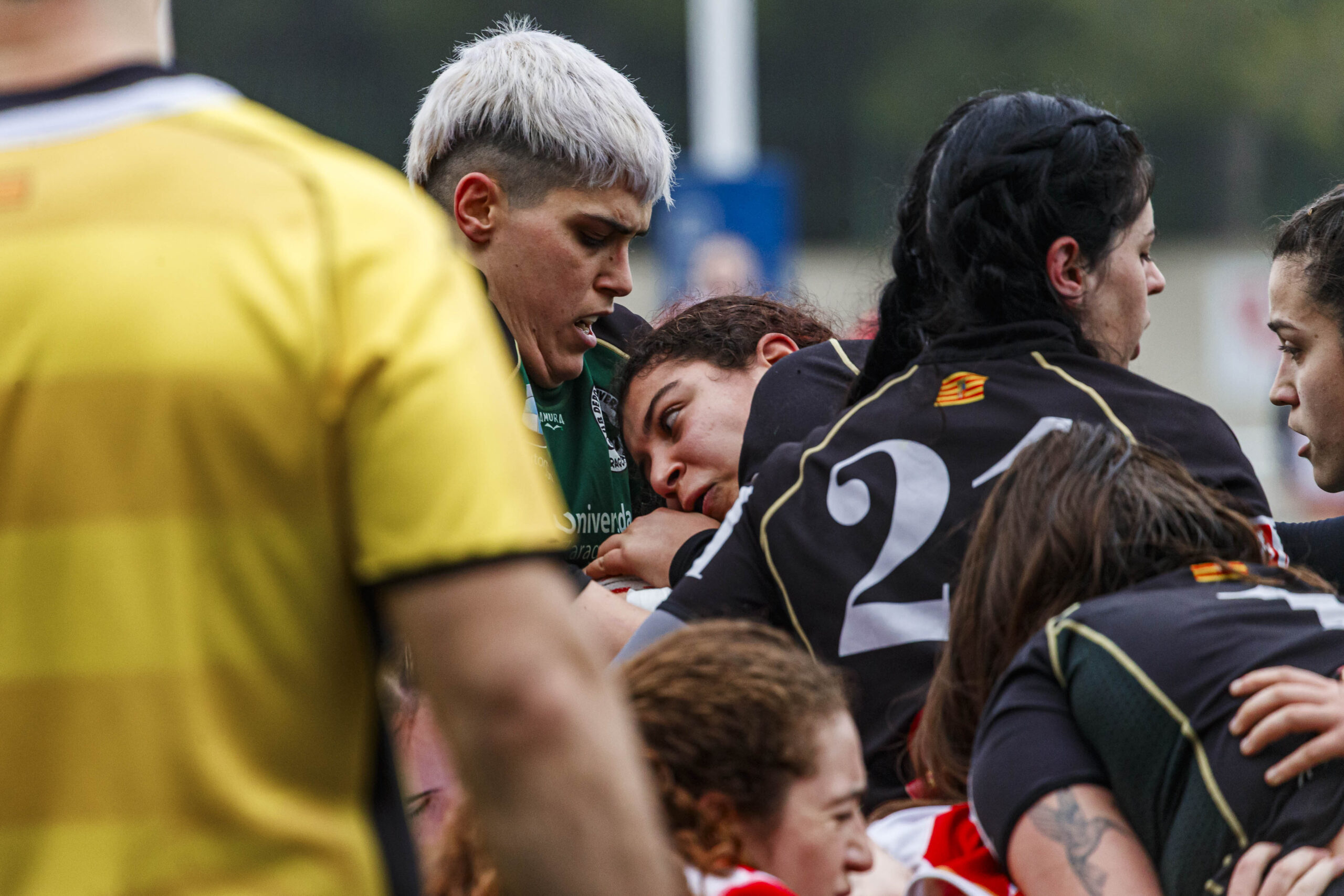 Imágenes correspondientes al partido de la joranda 3 de la Liga autonómica aragonesa de rugby femenino entre el Íbero CR y el CEFA Unizar.