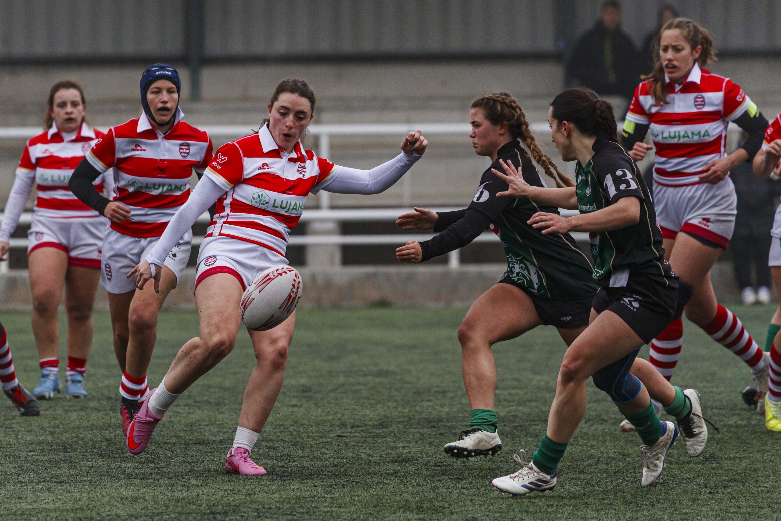 Imágenes correspondientes al partido de la joranda 3 de la Liga autonómica aragonesa de rugby femenino entre el Íbero CR y el CEFA Unizar.