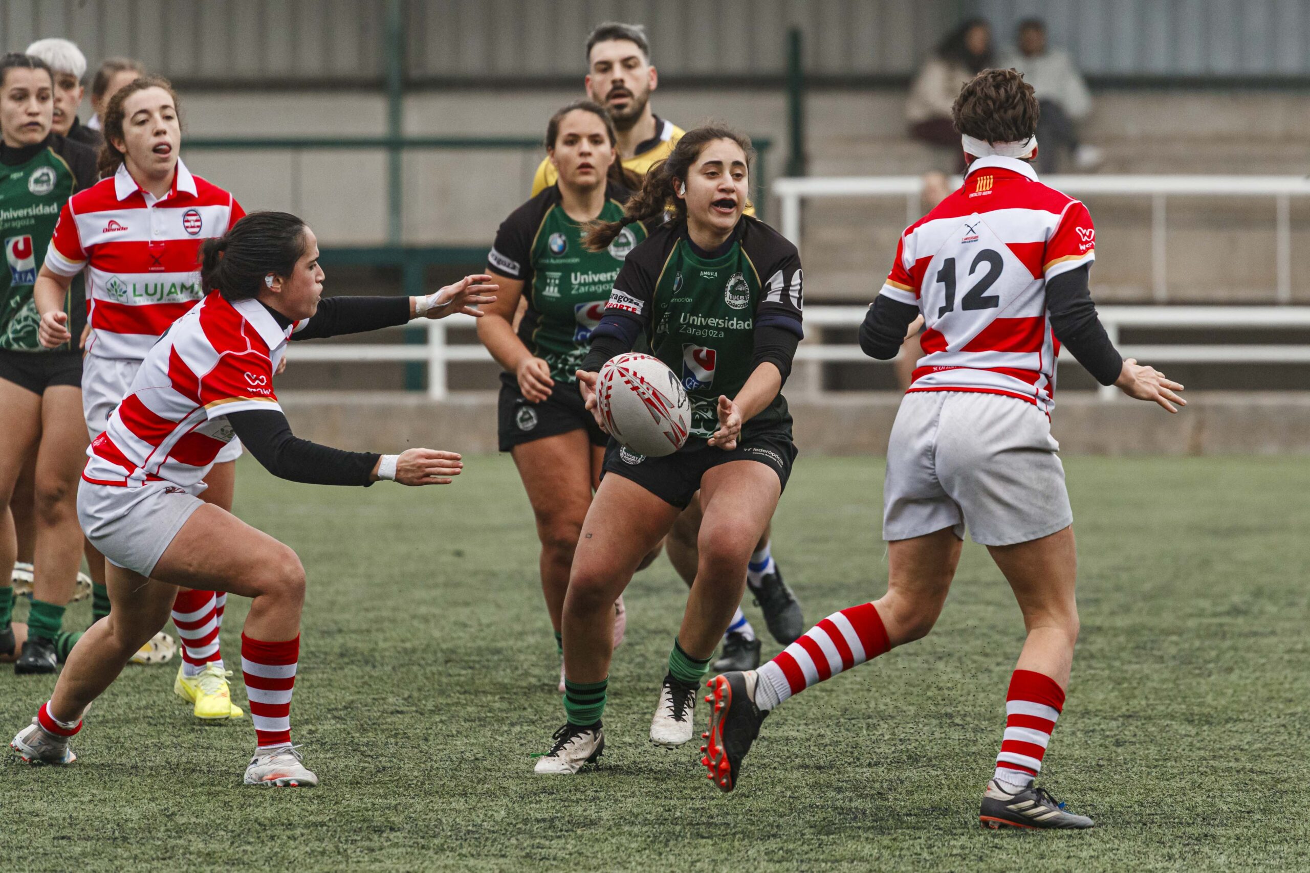 Imágenes correspondientes al partido de la joranda 3 de la Liga autonómica aragonesa de rugby femenino entre el Íbero CR y el CEFA Unizar.
