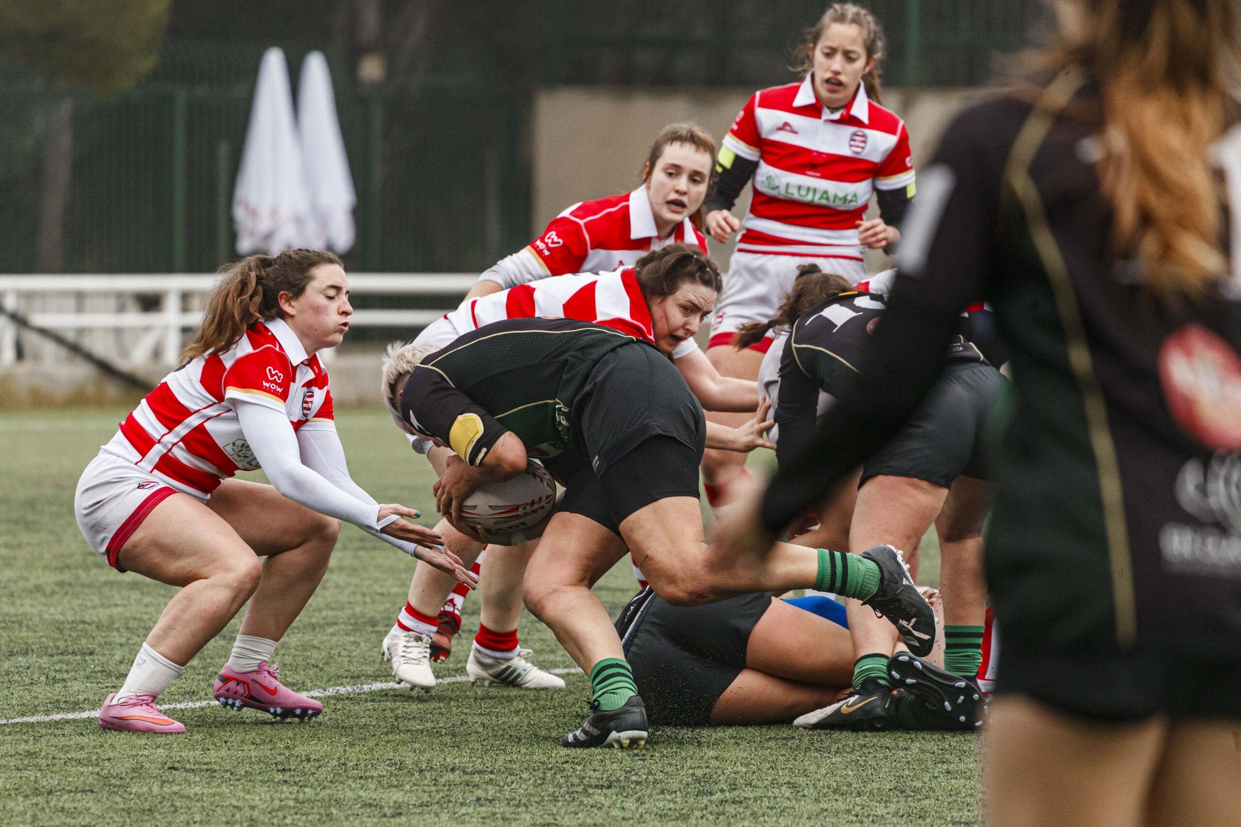 Imágenes correspondientes al partido de la joranda 3 de la Liga autonómica aragonesa de rugby femenino entre el Íbero CR y el CEFA Unizar.