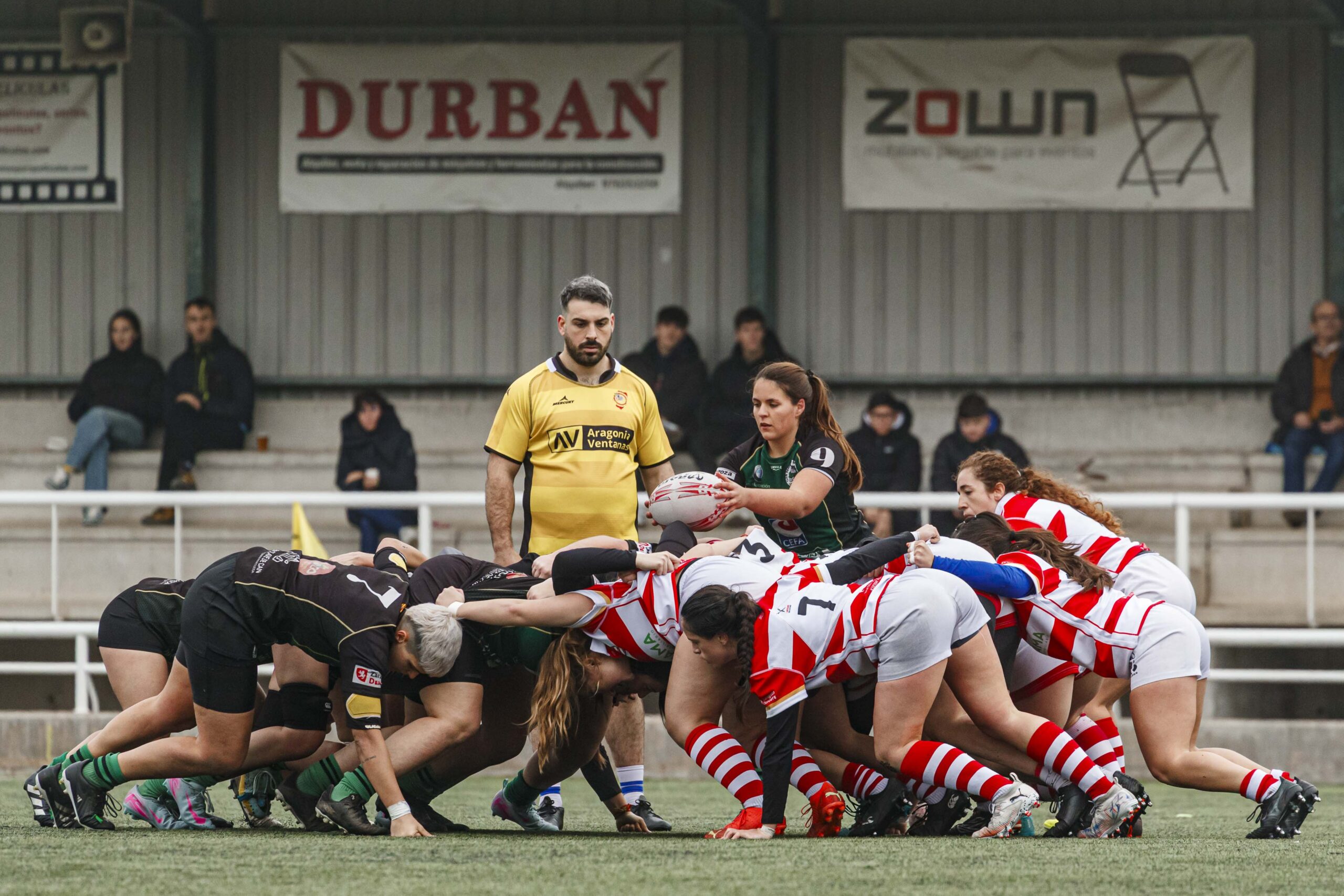 Imágenes correspondientes al partido de la joranda 3 de la Liga autonómica aragonesa de rugby femenino entre el Íbero CR y el CEFA Unizar.