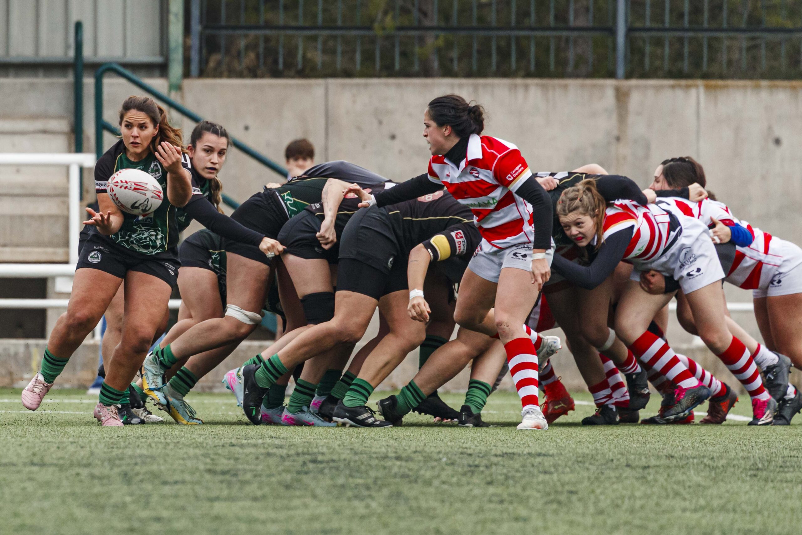 Imágenes correspondientes al partido de la joranda 3 de la Liga autonómica aragonesa de rugby femenino entre el Íbero CR y el CEFA Unizar.