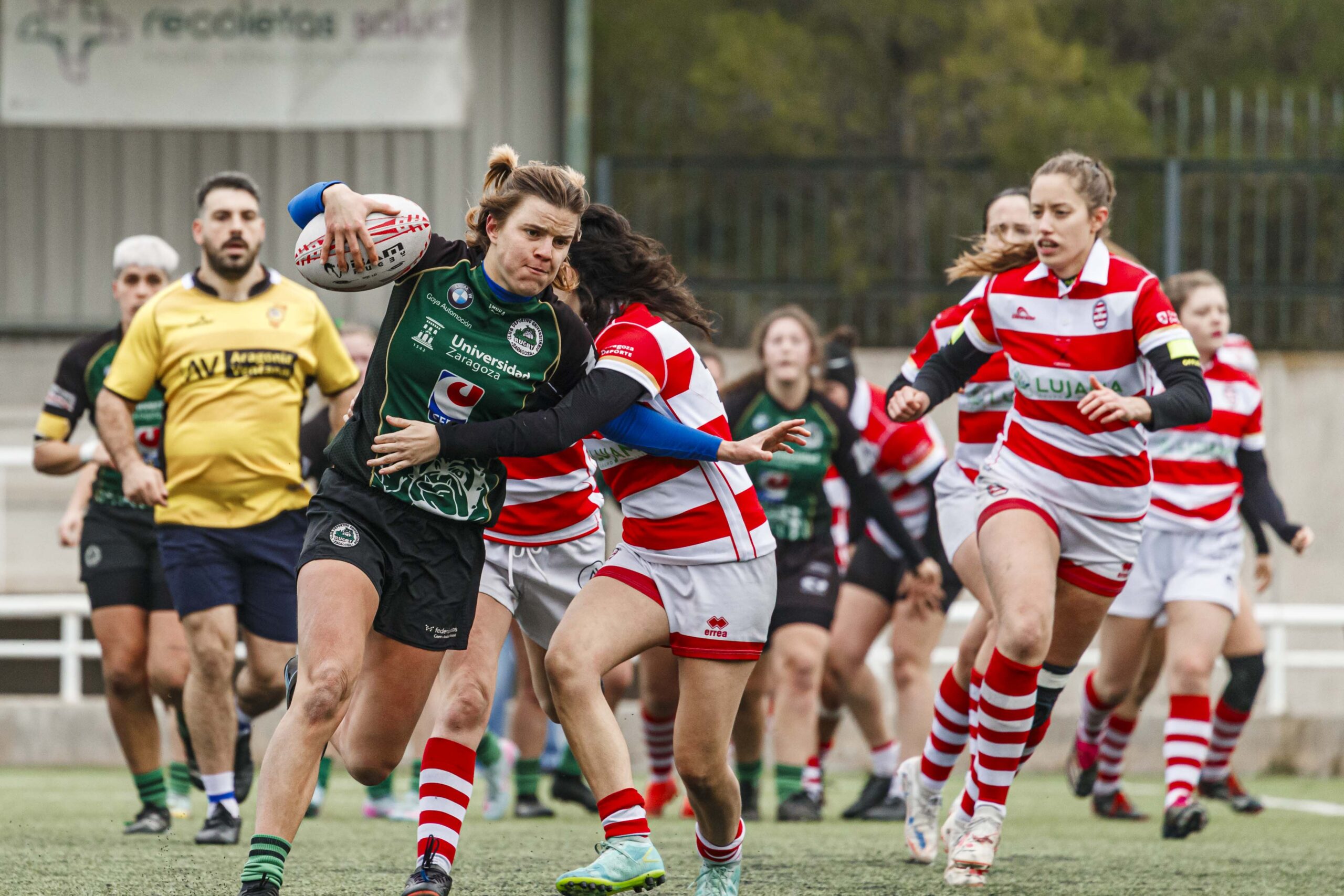 Imágenes correspondientes al partido de la joranda 3 de la Liga autonómica aragonesa de rugby femenino entre el Íbero CR y el CEFA Unizar.