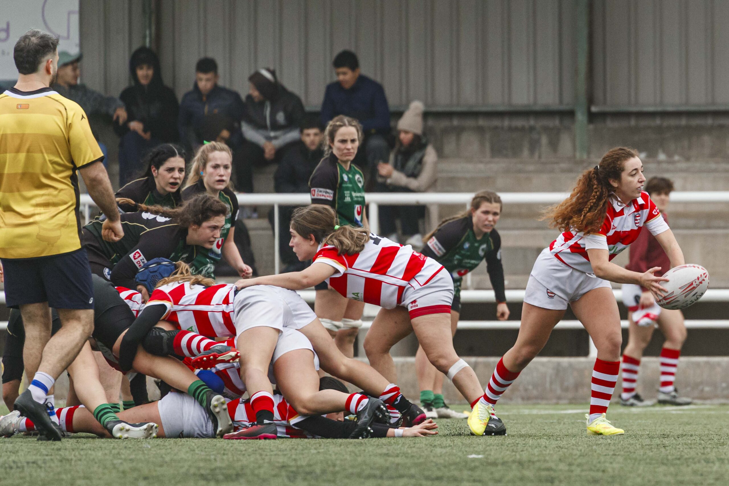Imágenes correspondientes al partido de la joranda 3 de la Liga autonómica aragonesa de rugby femenino entre el Íbero CR y el CEFA Unizar.