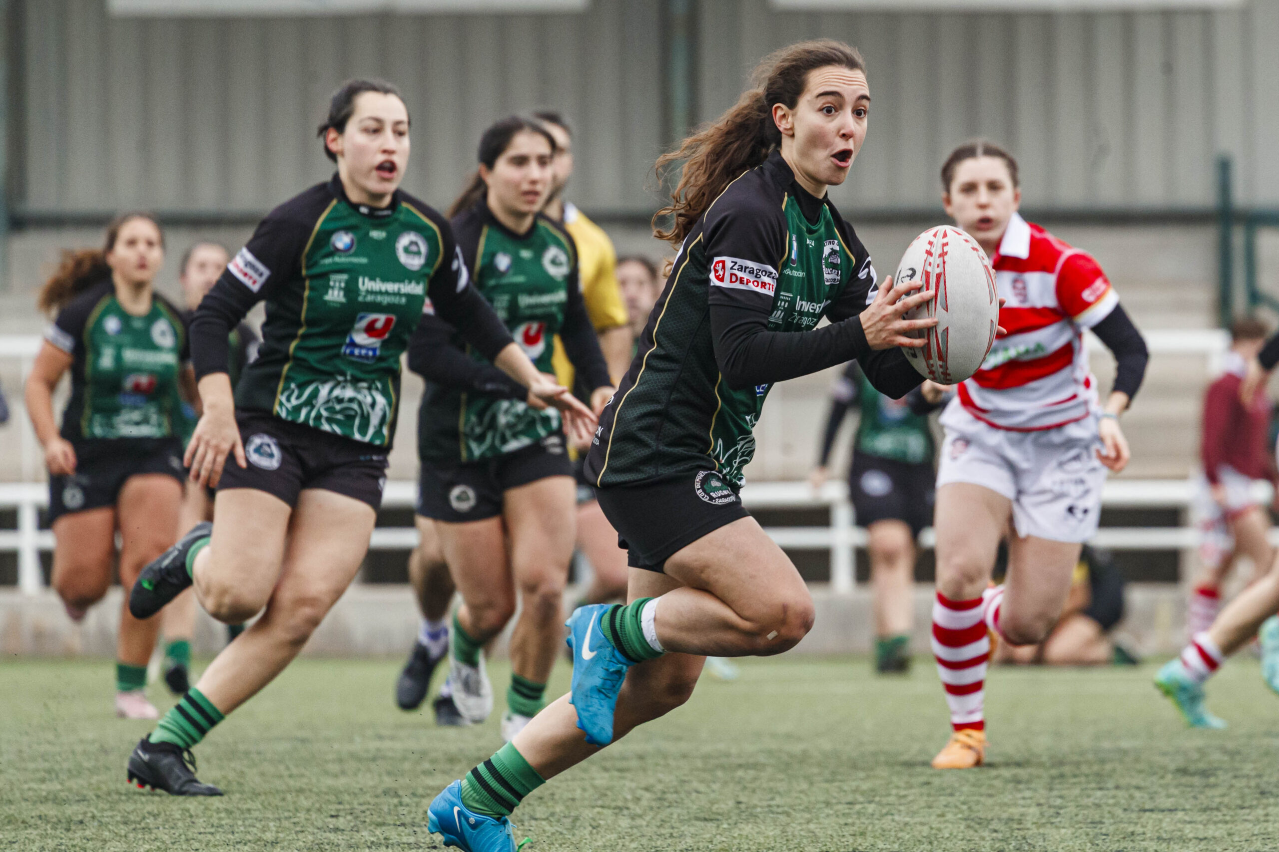 Imágenes correspondientes al partido de la joranda 3 de la Liga autonómica aragonesa de rugby femenino entre el Íbero CR y el CEFA Unizar.