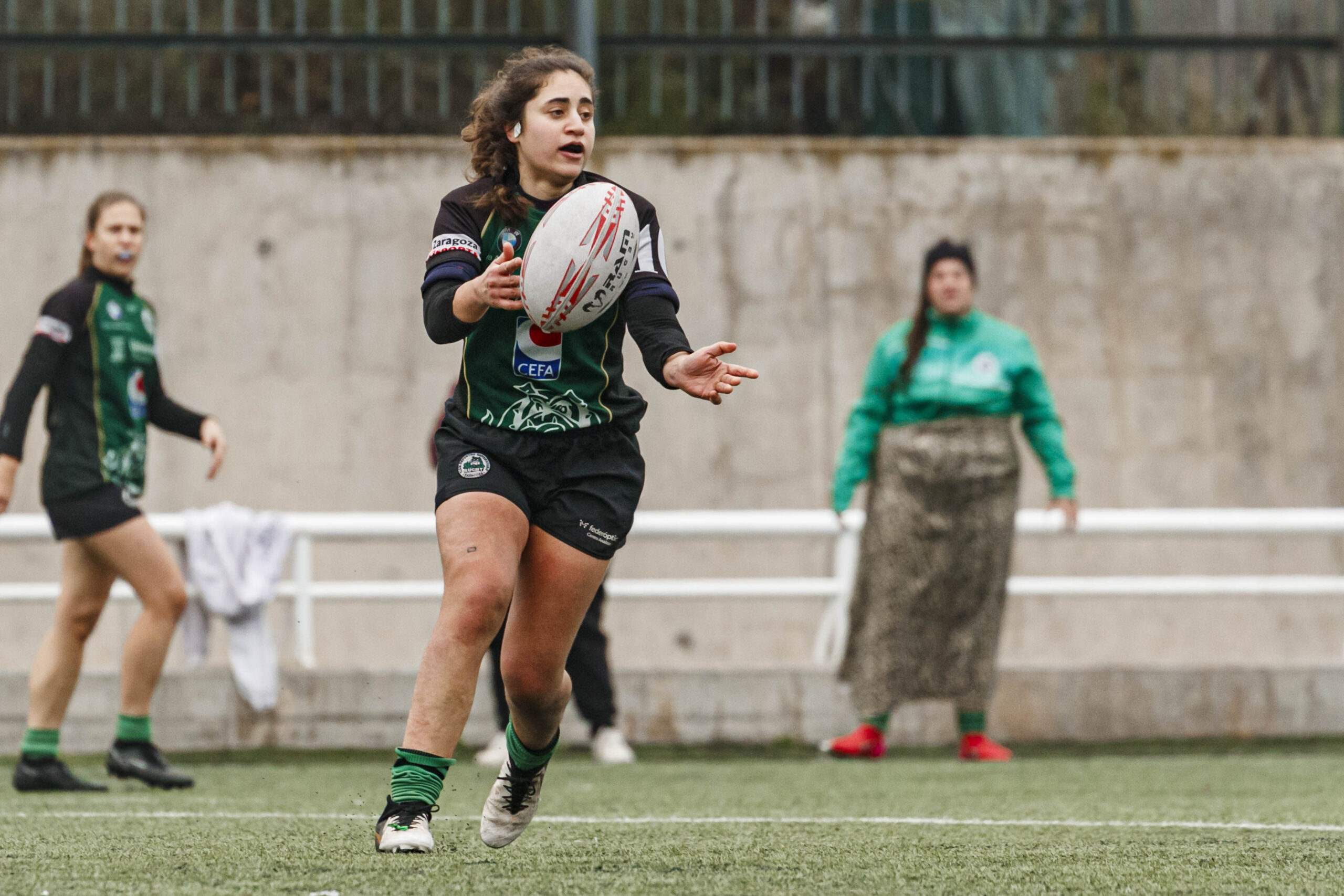 Imágenes correspondientes al partido de la joranda 3 de la Liga autonómica aragonesa de rugby femenino entre el Íbero CR y el CEFA Unizar.