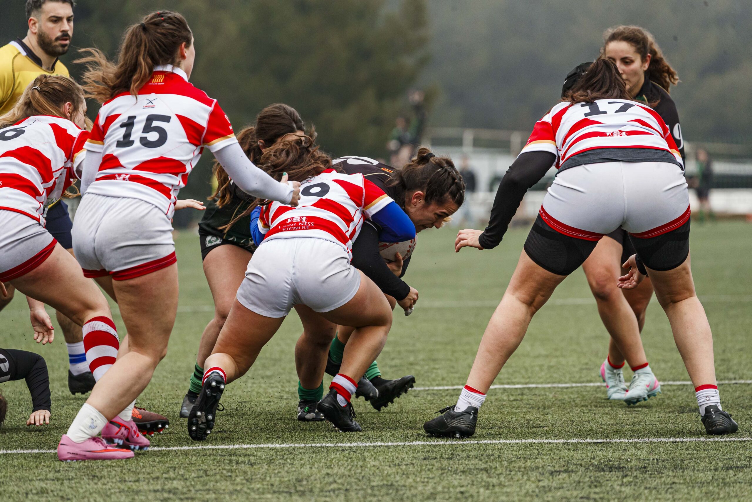 Imágenes correspondientes al partido de la joranda 3 de la Liga autonómica aragonesa de rugby femenino entre el Íbero CR y el CEFA Unizar.