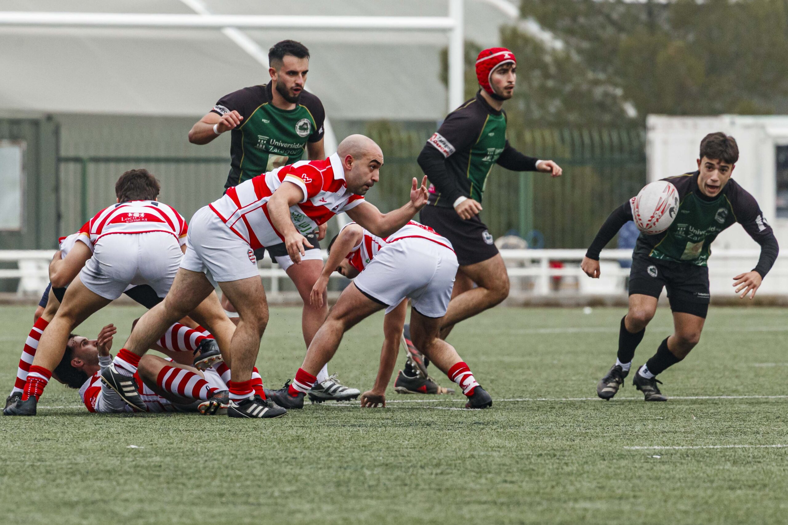 Imágenes correspondientes al partido de la joranda 7 de la Liga autonómica aragonesa de rugby masculino entre el Íbero CR y el CEFA Unizar.