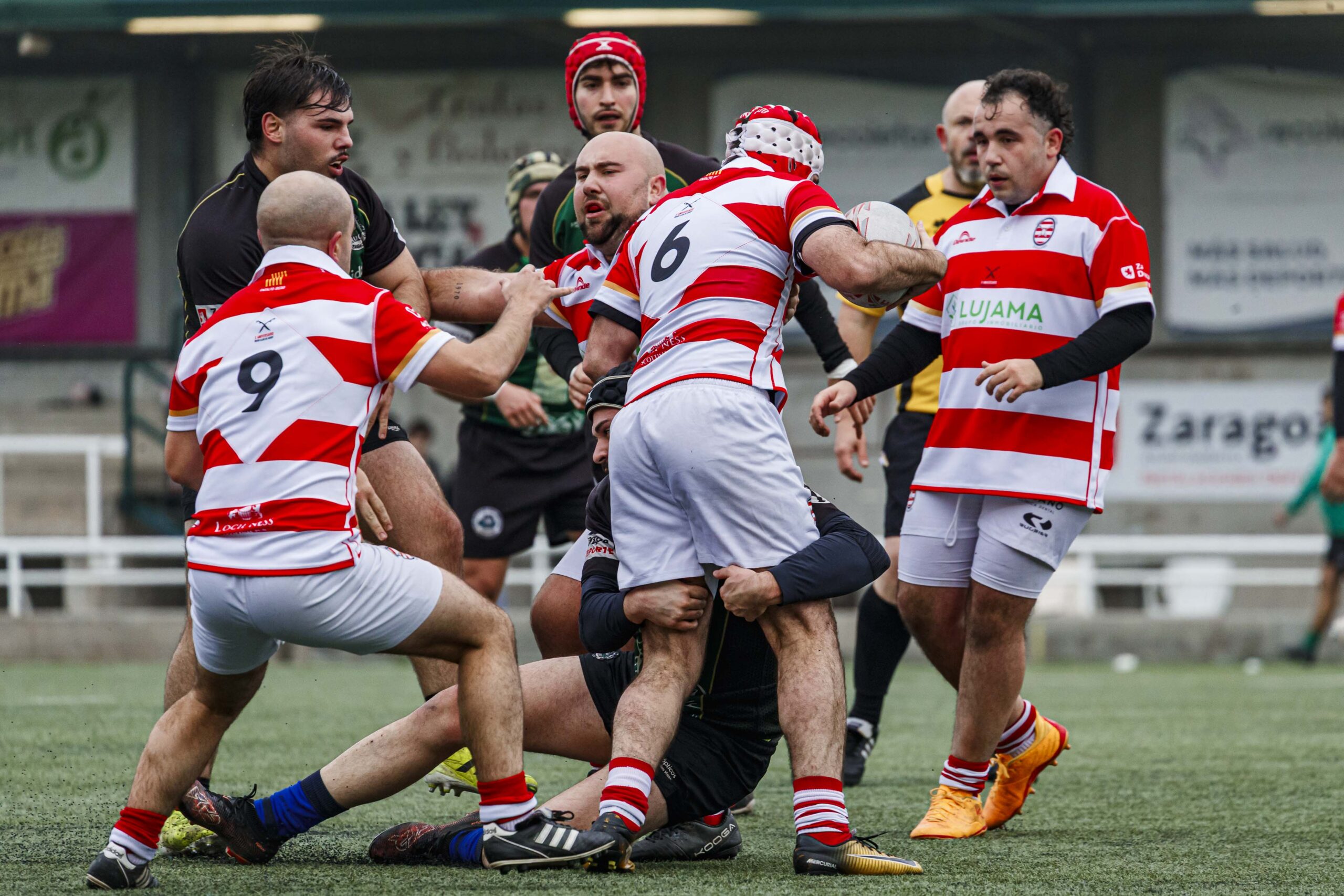 Imágenes correspondientes al partido de la joranda 7 de la Liga autonómica aragonesa de rugby masculino entre el Íbero CR y el CEFA Unizar.